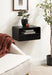 Floating Side Table Black 18x10x9 7