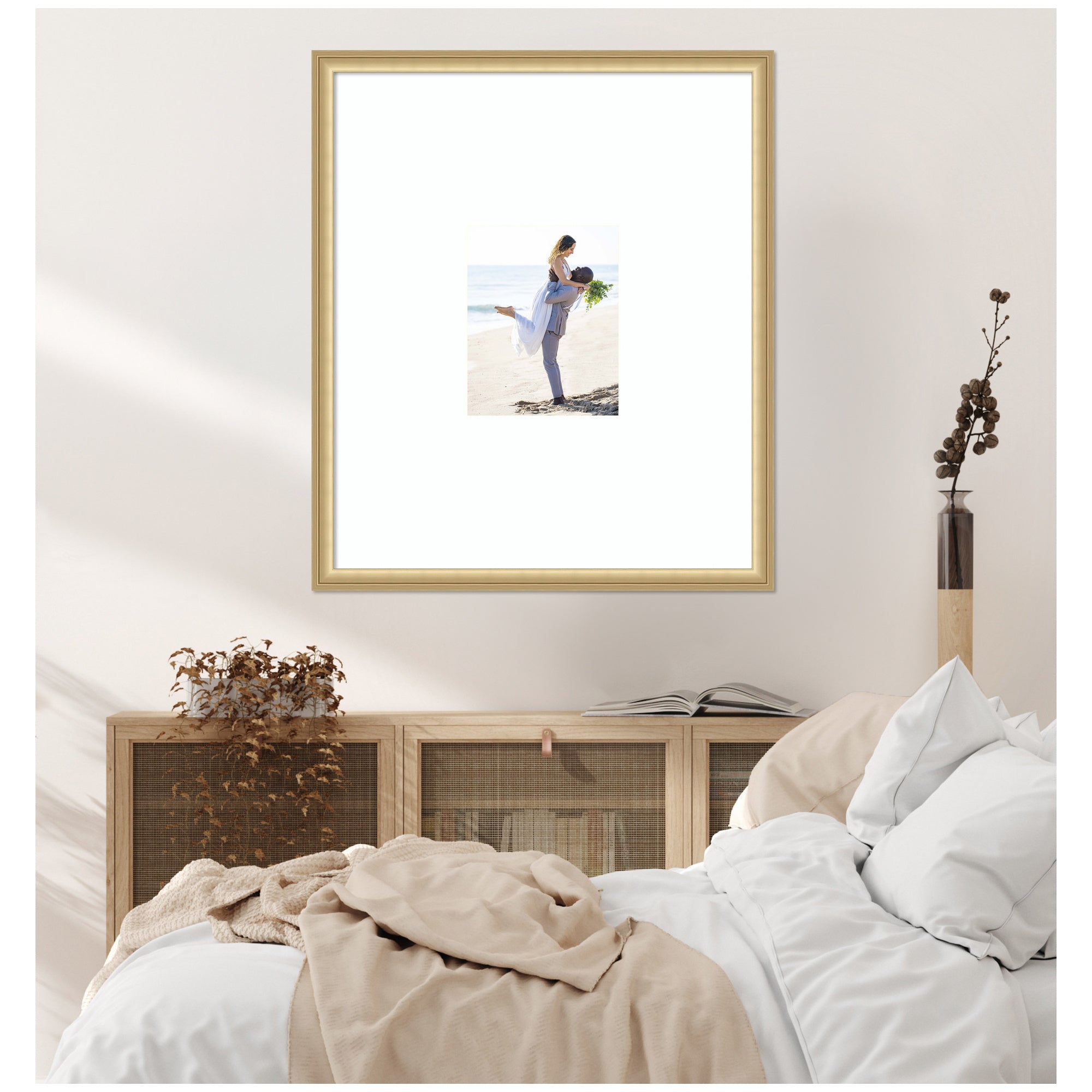 Wall Frame Florence Gold 22x26 matted to 8x10 5