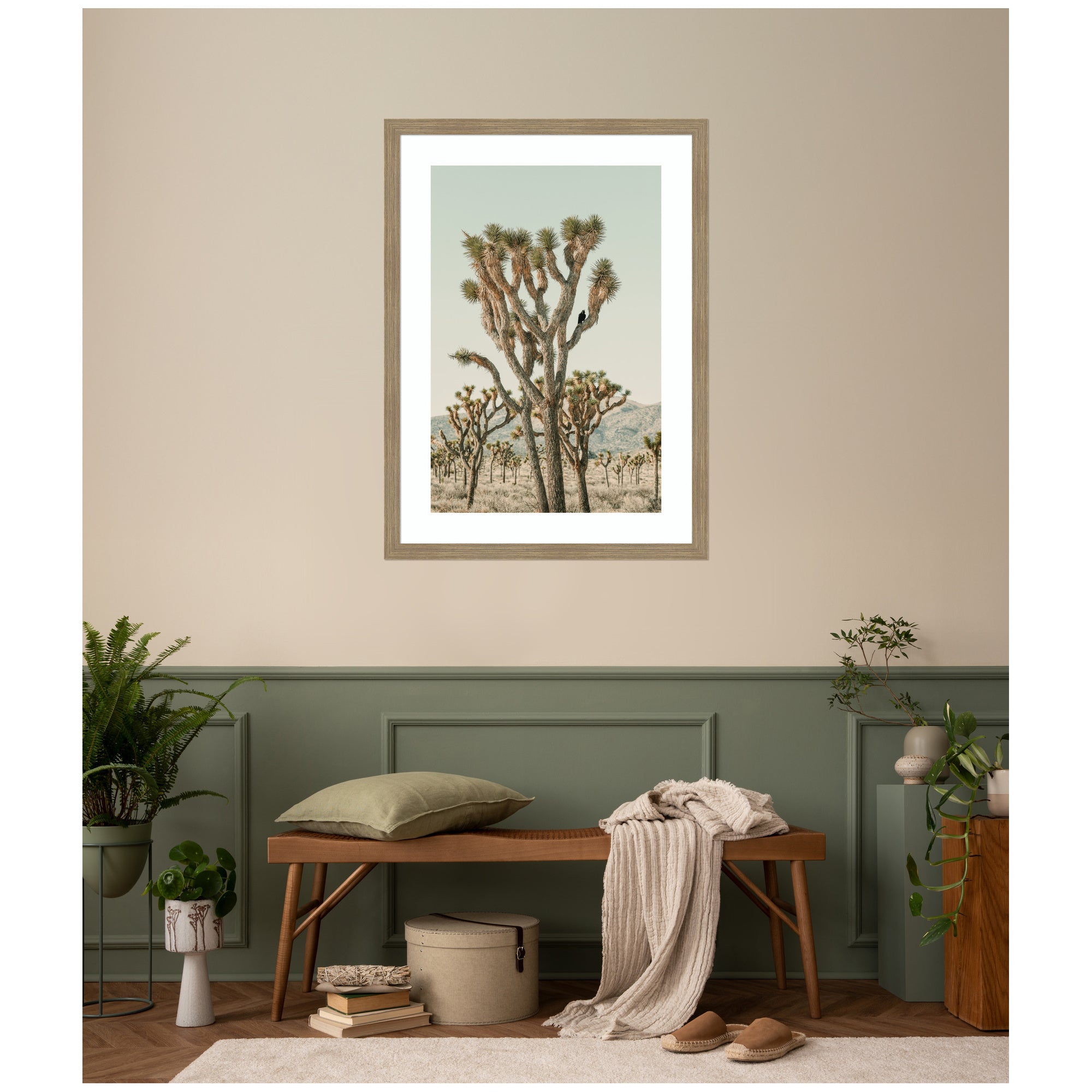 Joshua Tree With Crow by Alicia Bock Framed Wall Art Print