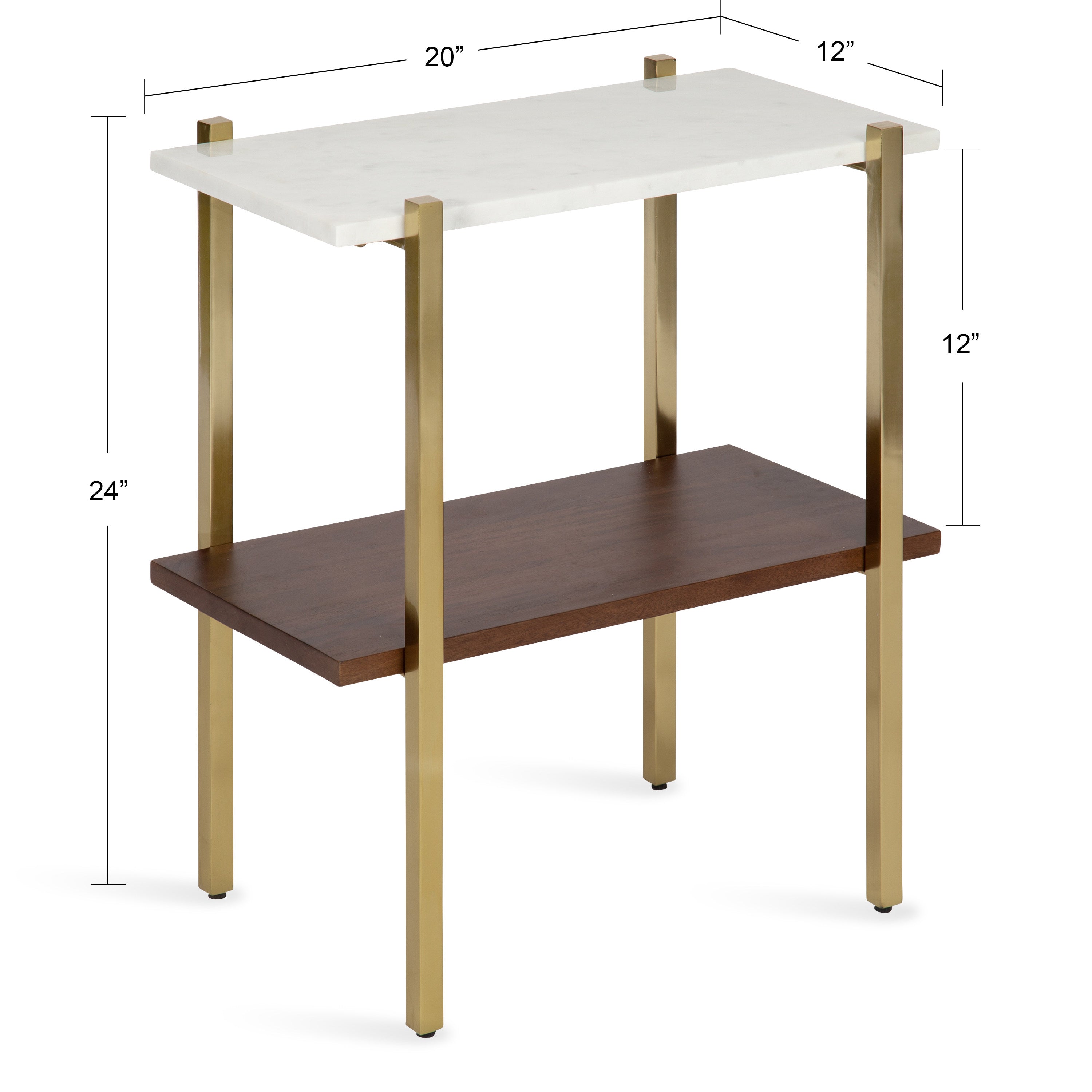 Abcott Wood and Metal Side Table