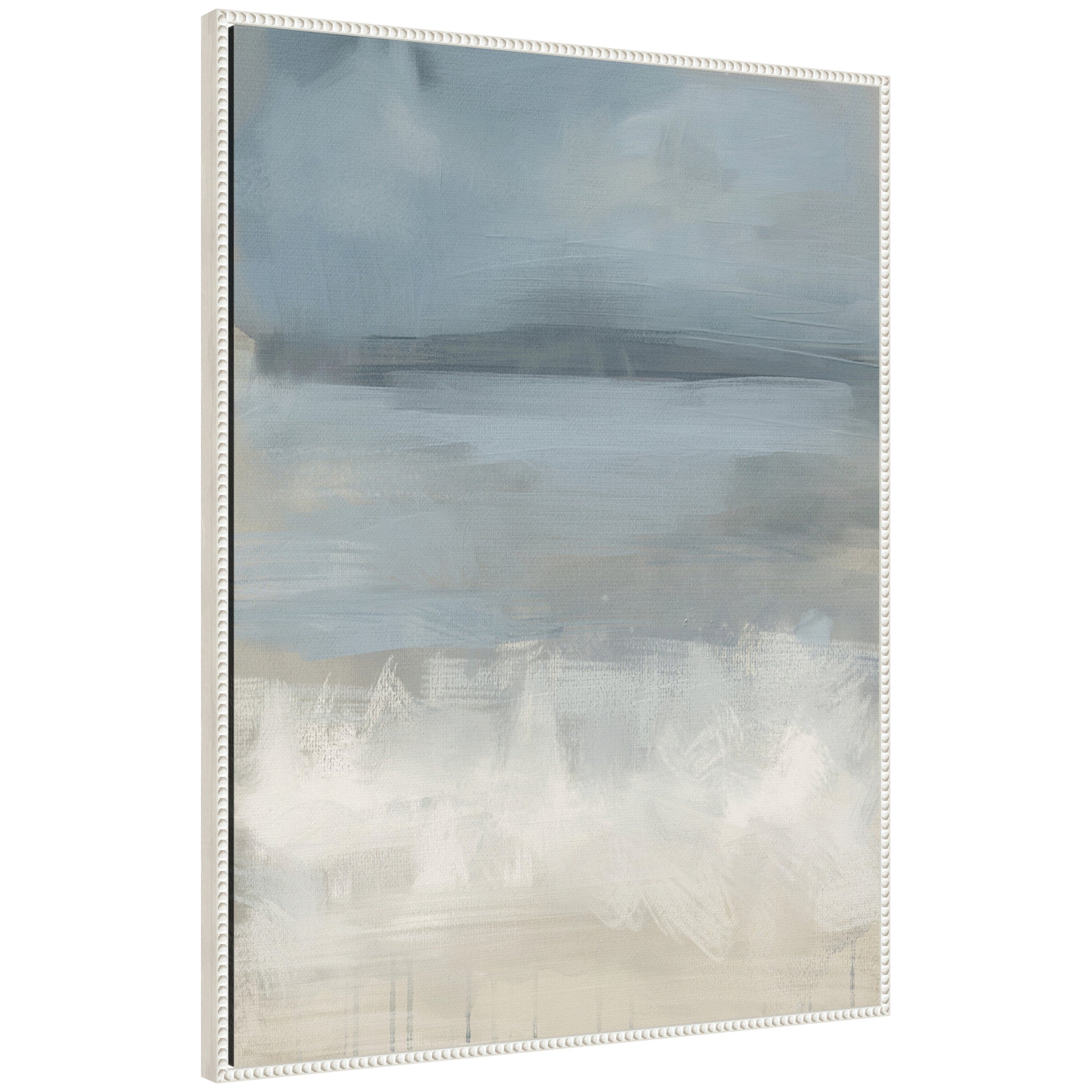 Framed Canvas 32x42 Sylvie Beaded White 1