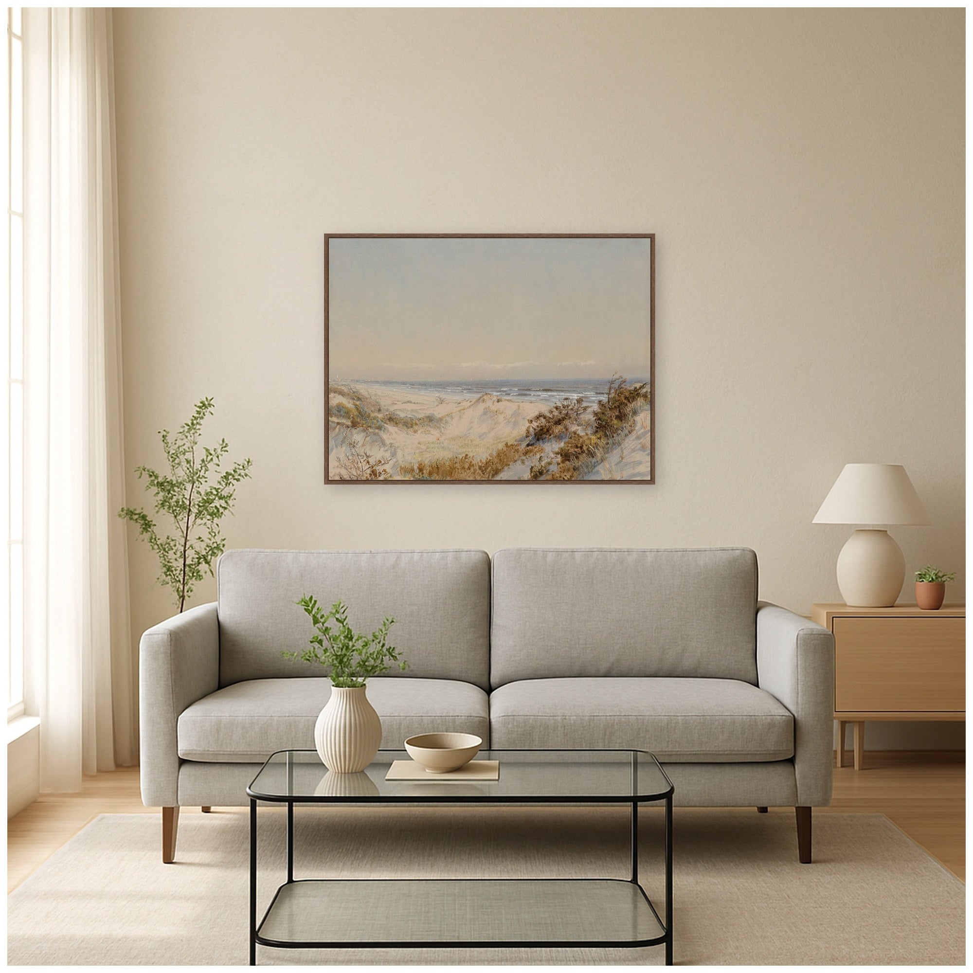 Framed Canvas Sylvie Walnut 42x32 6