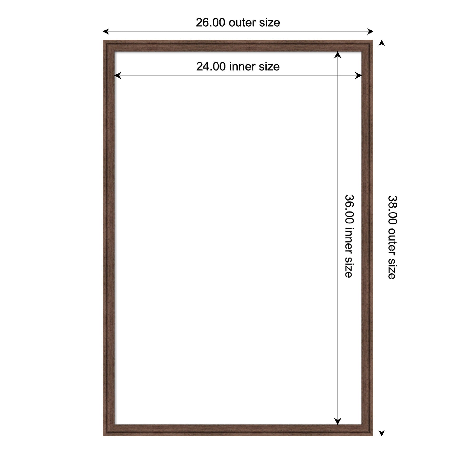 Dry Erase Board Florence Medium Brown 26x38 2