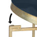 Tea Table Gold Navy Blue 14x14x26 5
