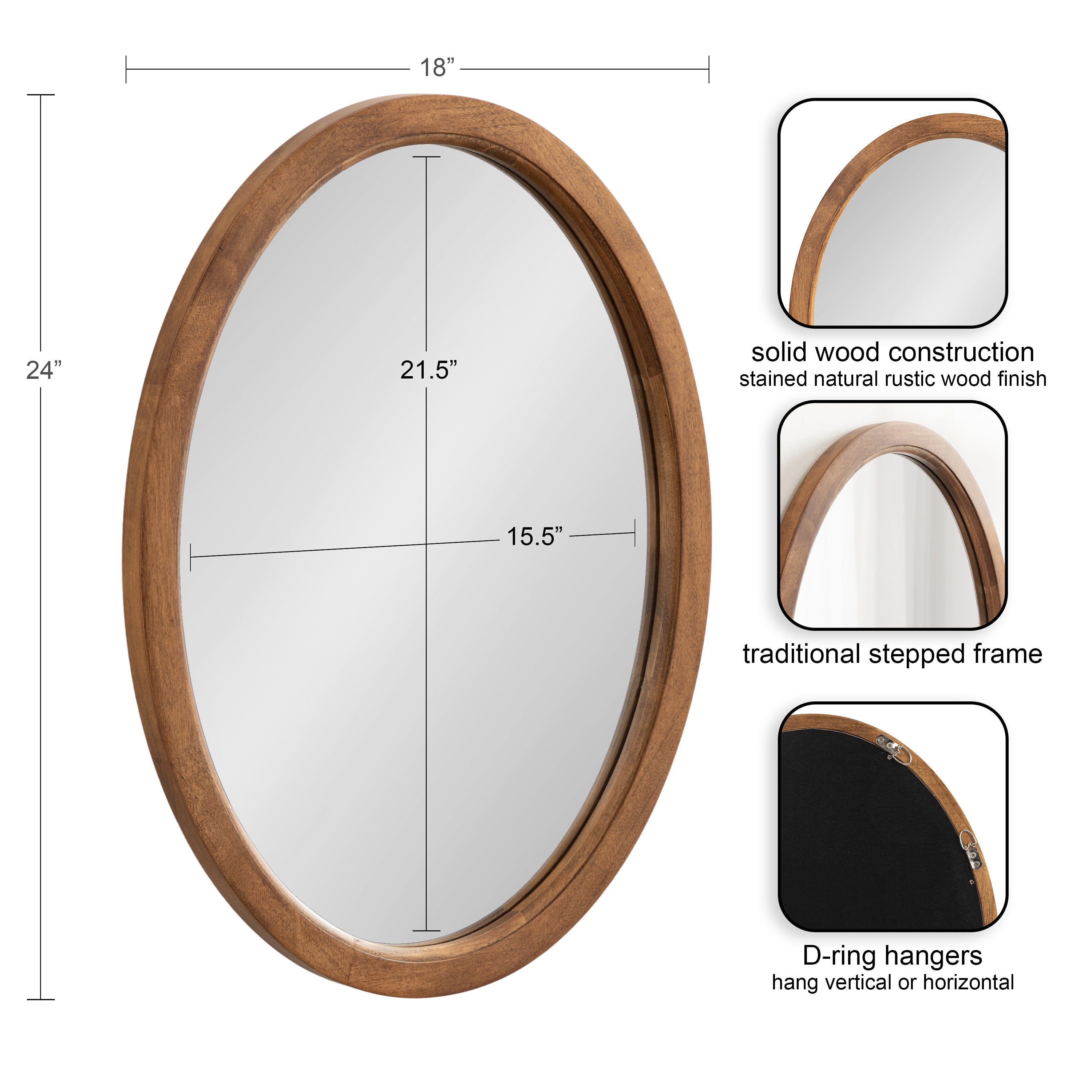 Oval Rustic Brown 18x24 2