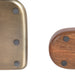 File Folder Organizer Walnut Brown Gold 3 Piece 3