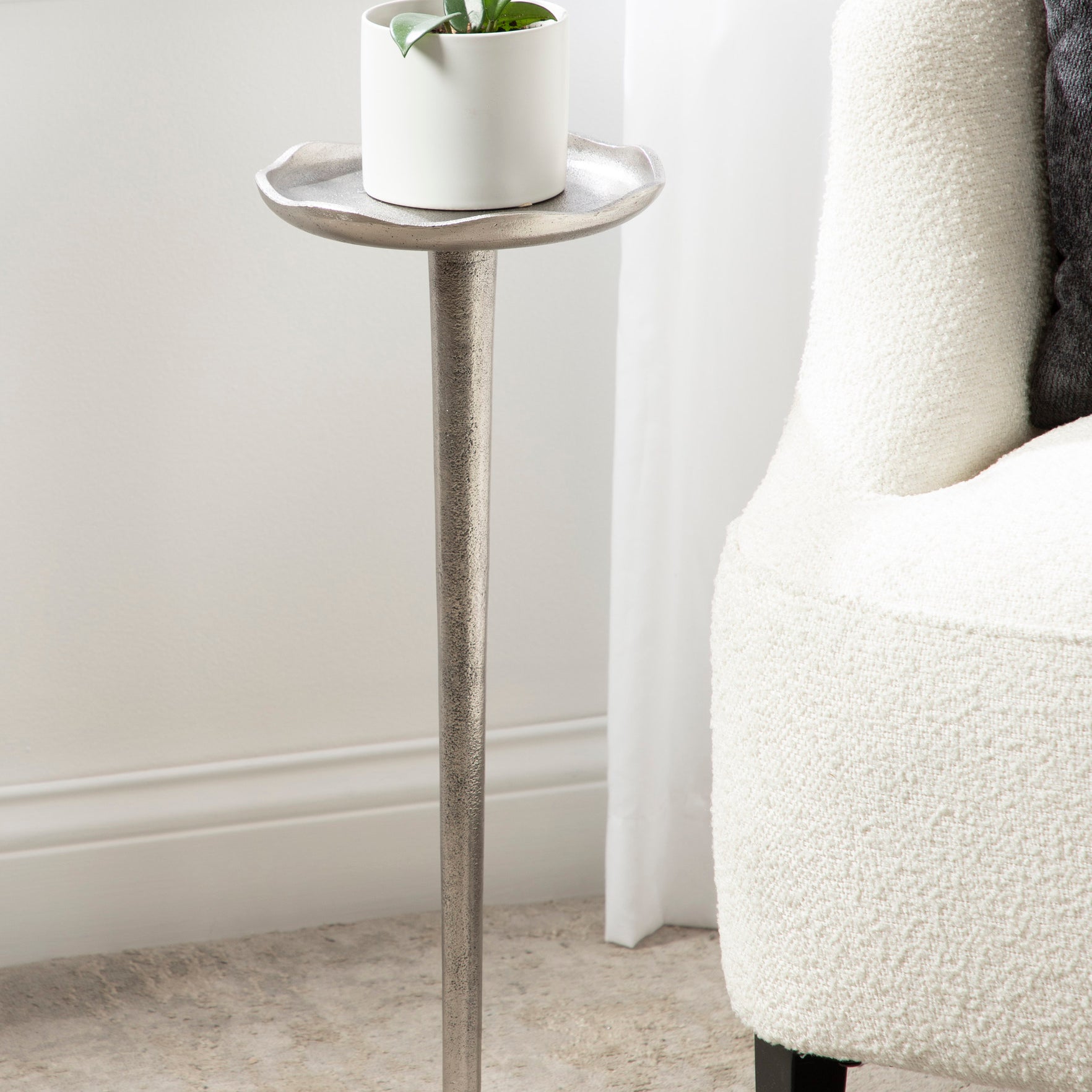 Drink Table Silver 8x8x22 5