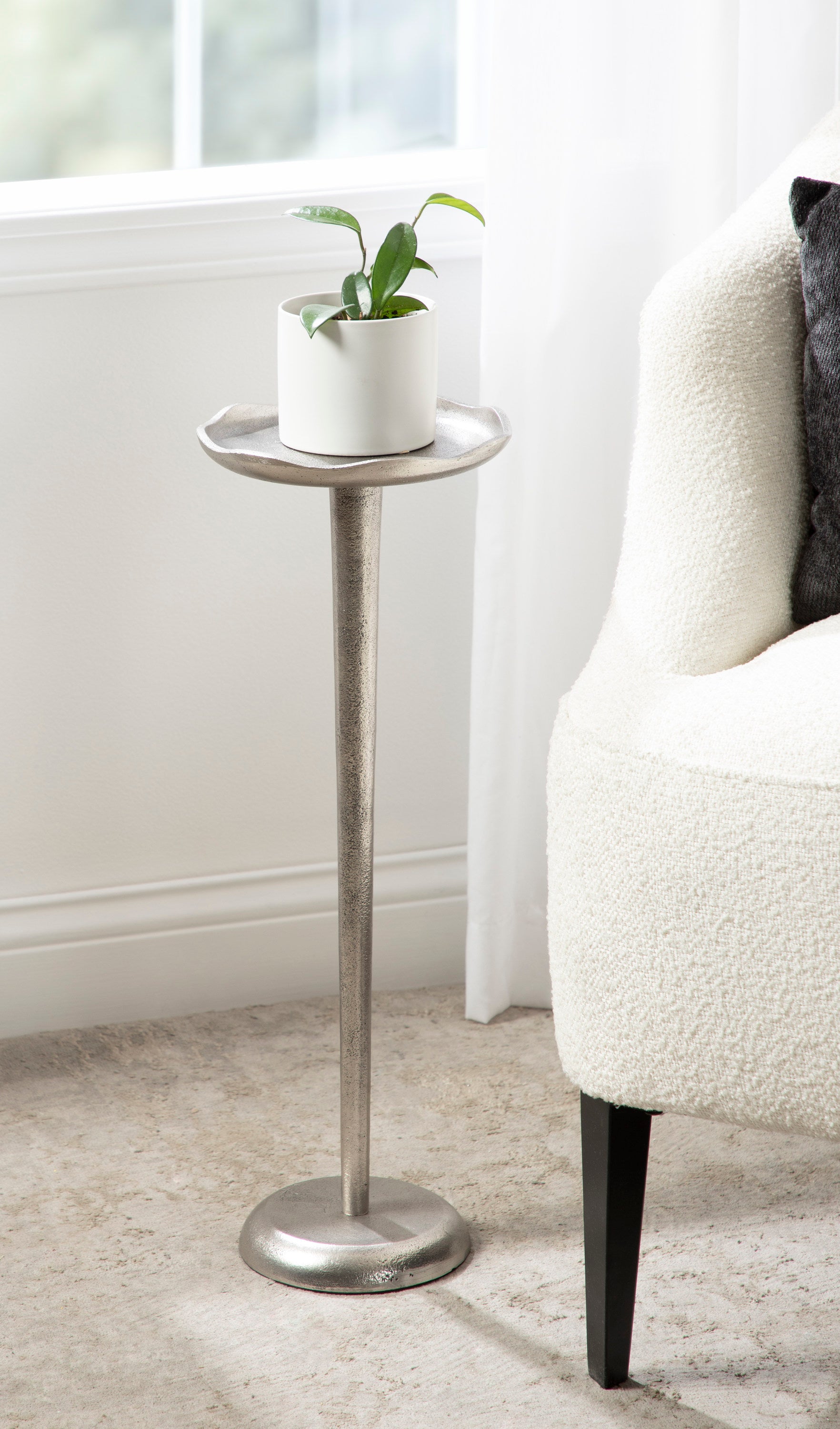 Drink Table Silver 8x8x22 5