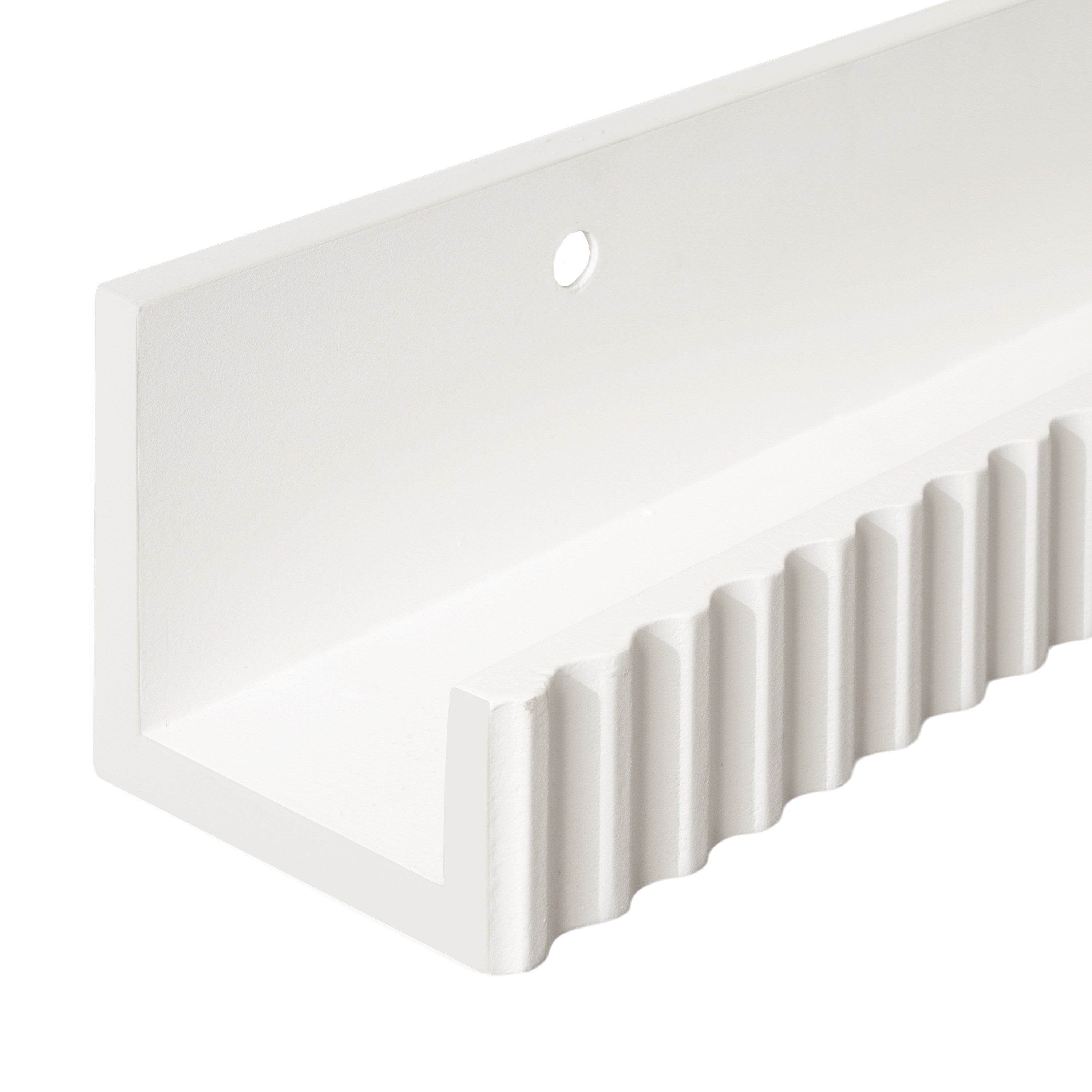 Floating Shelf White 2 Piece 24 Inch 3