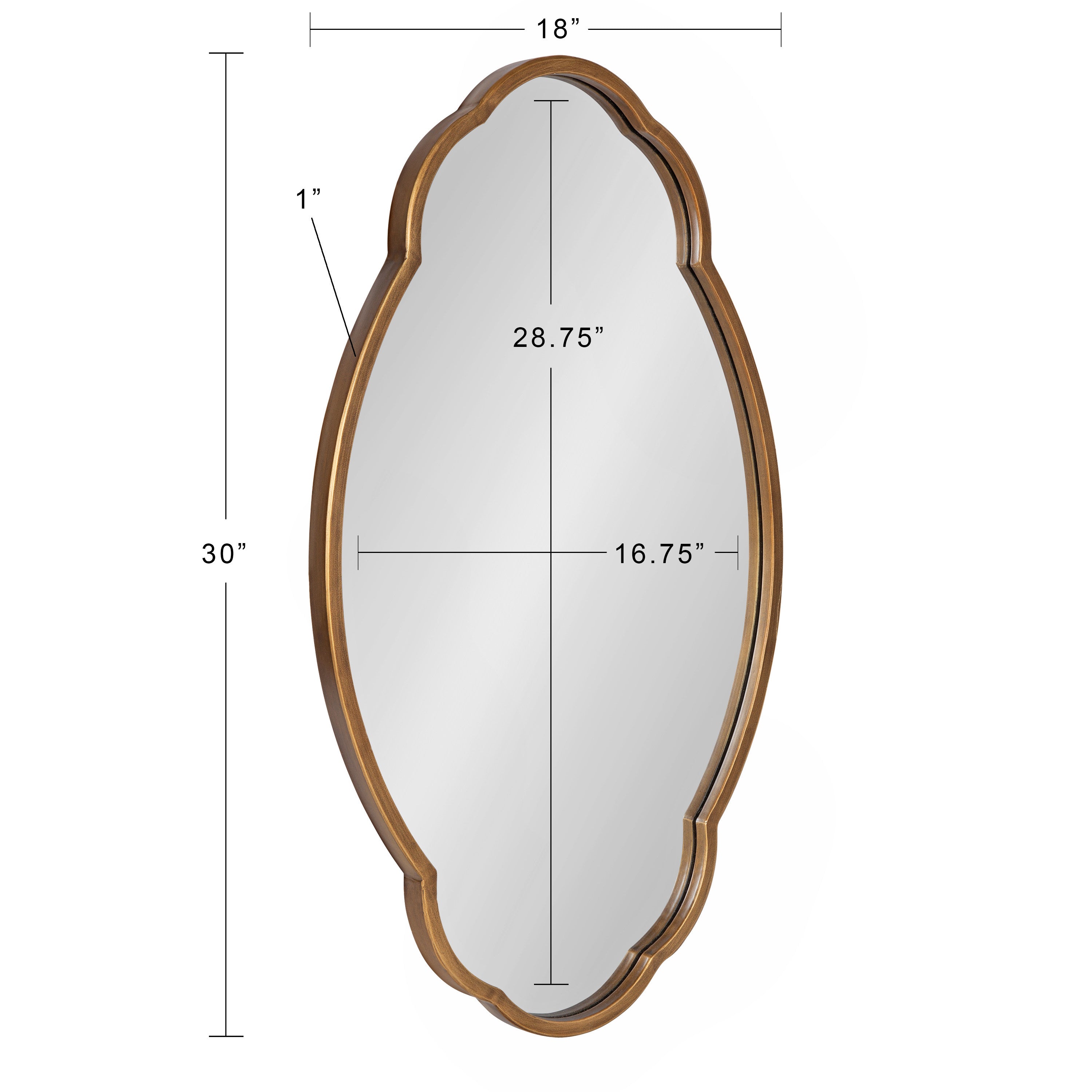 Magritte Scalloped Oval Wall Mirror