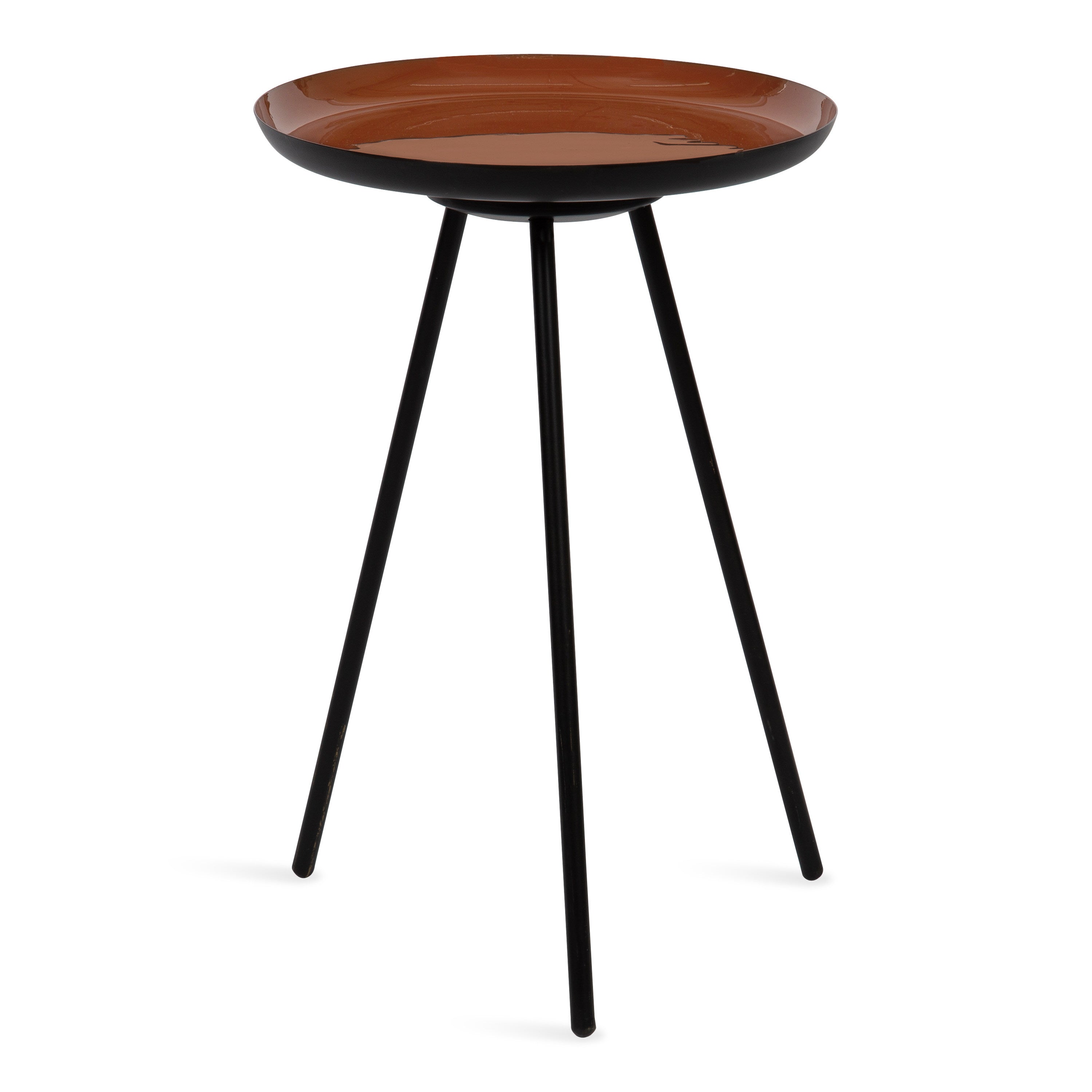 Side Table 15x15x22.5 Red Black 3