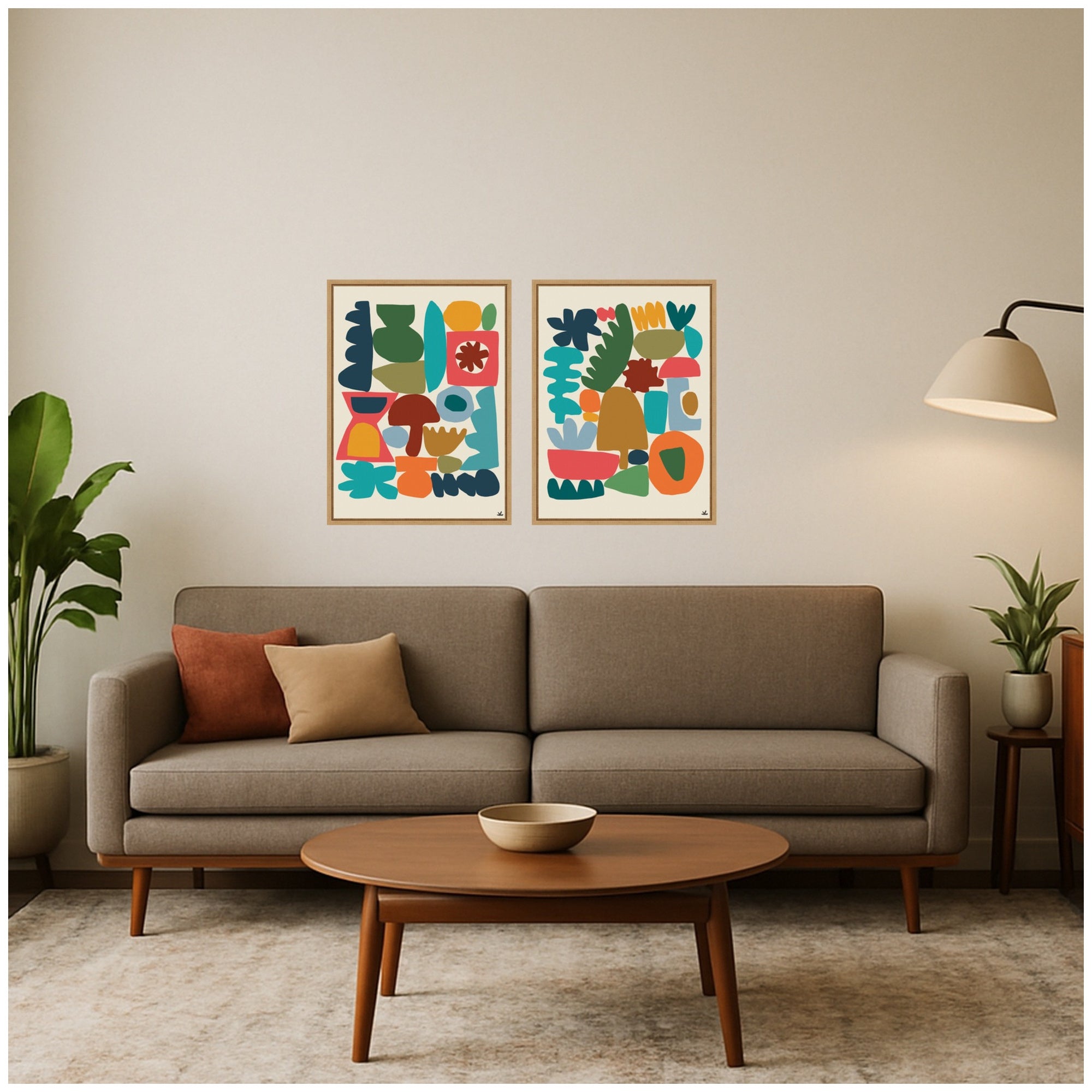Garden Songs PT 1 & 2 2 Piece Framed Canvas Wall Art Set by Kelly Knaga