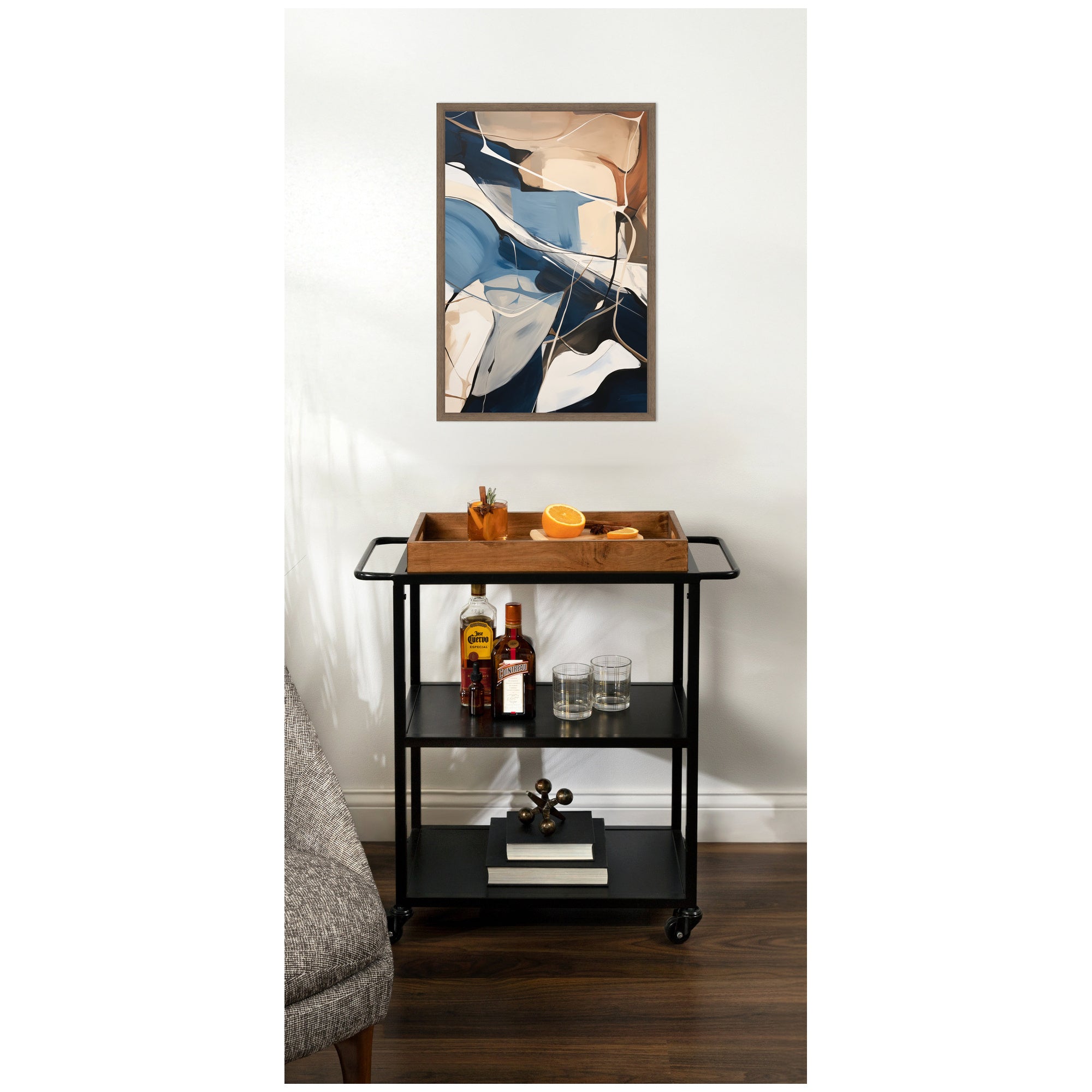 Framed Canvas Sylvie Walnut 16x23 6