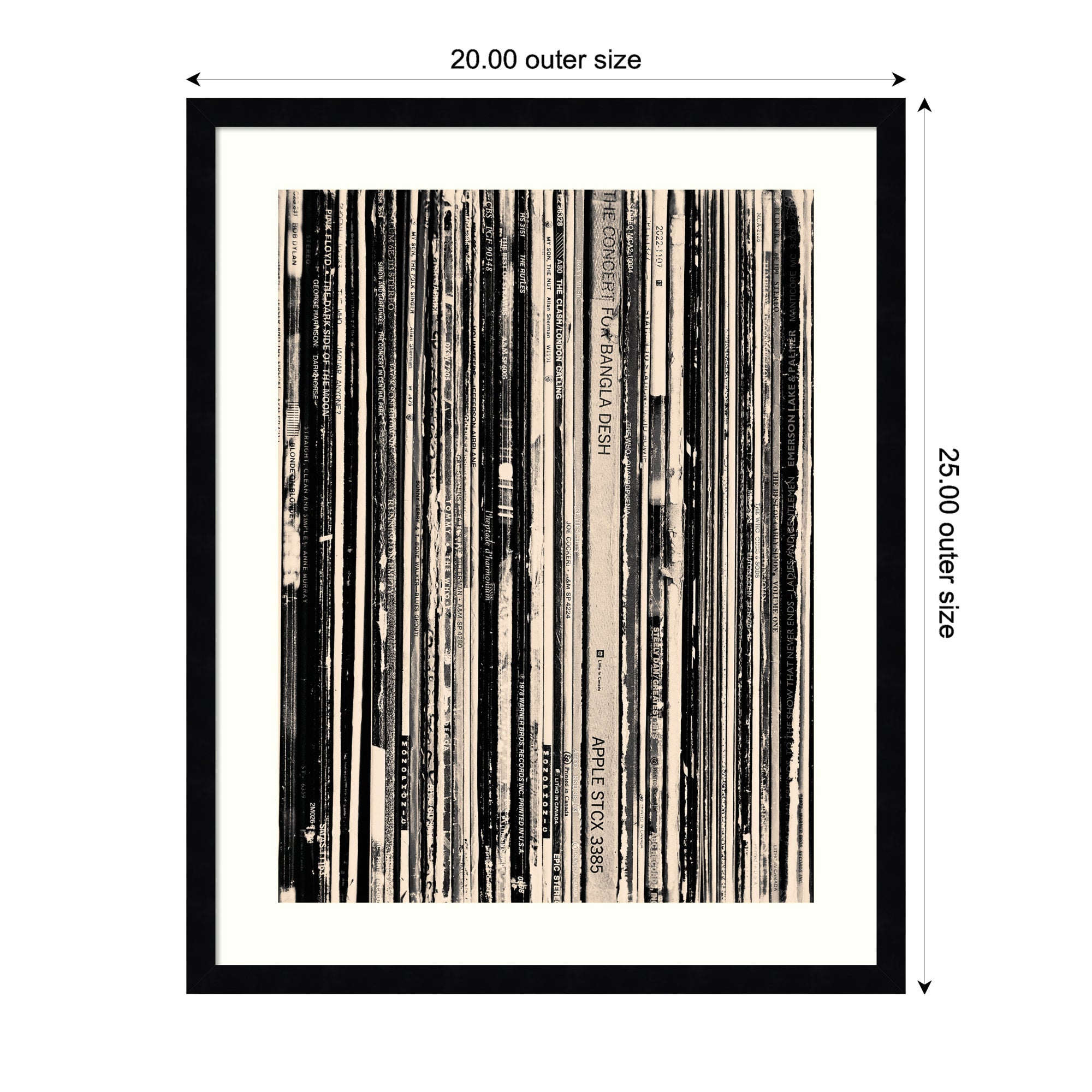 Framed Art Svelte Noir Black 20x25 2