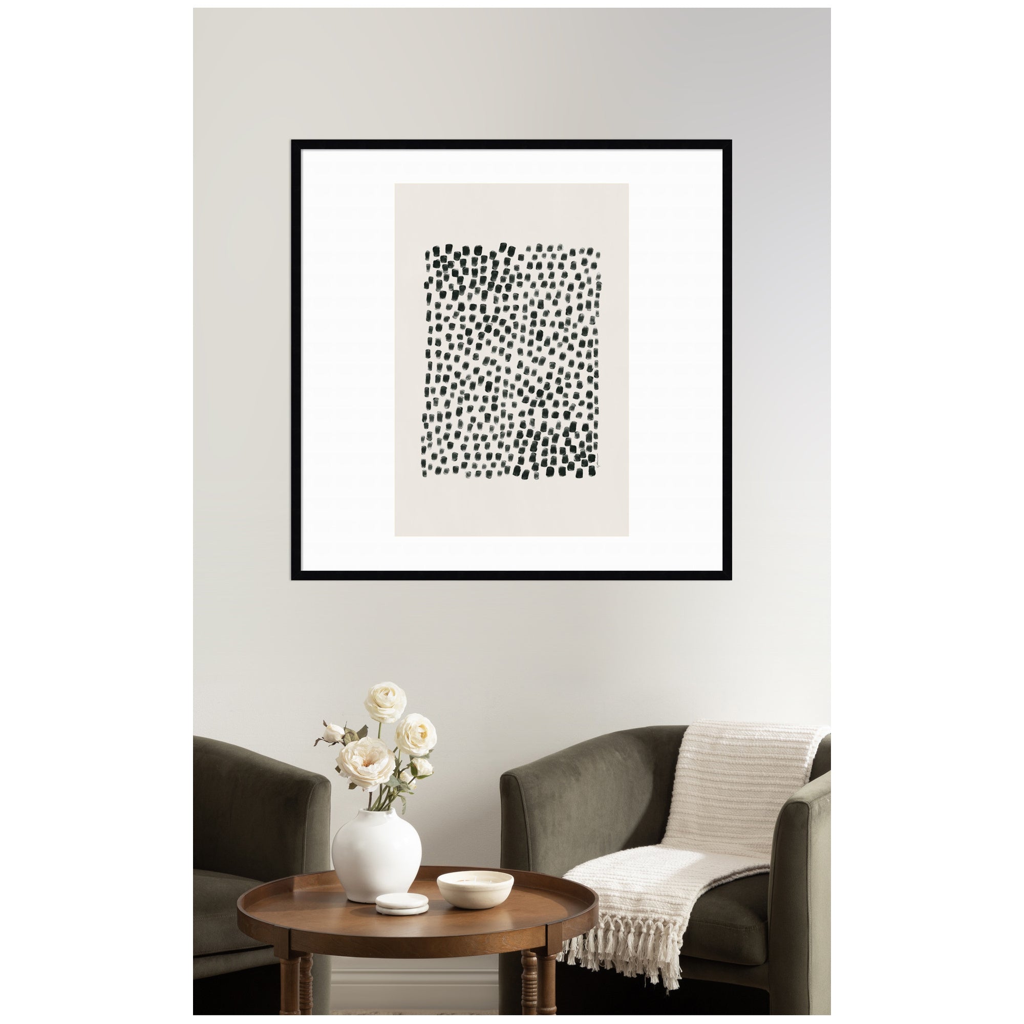 Framed Art Svelte Noir Black 37x37 6