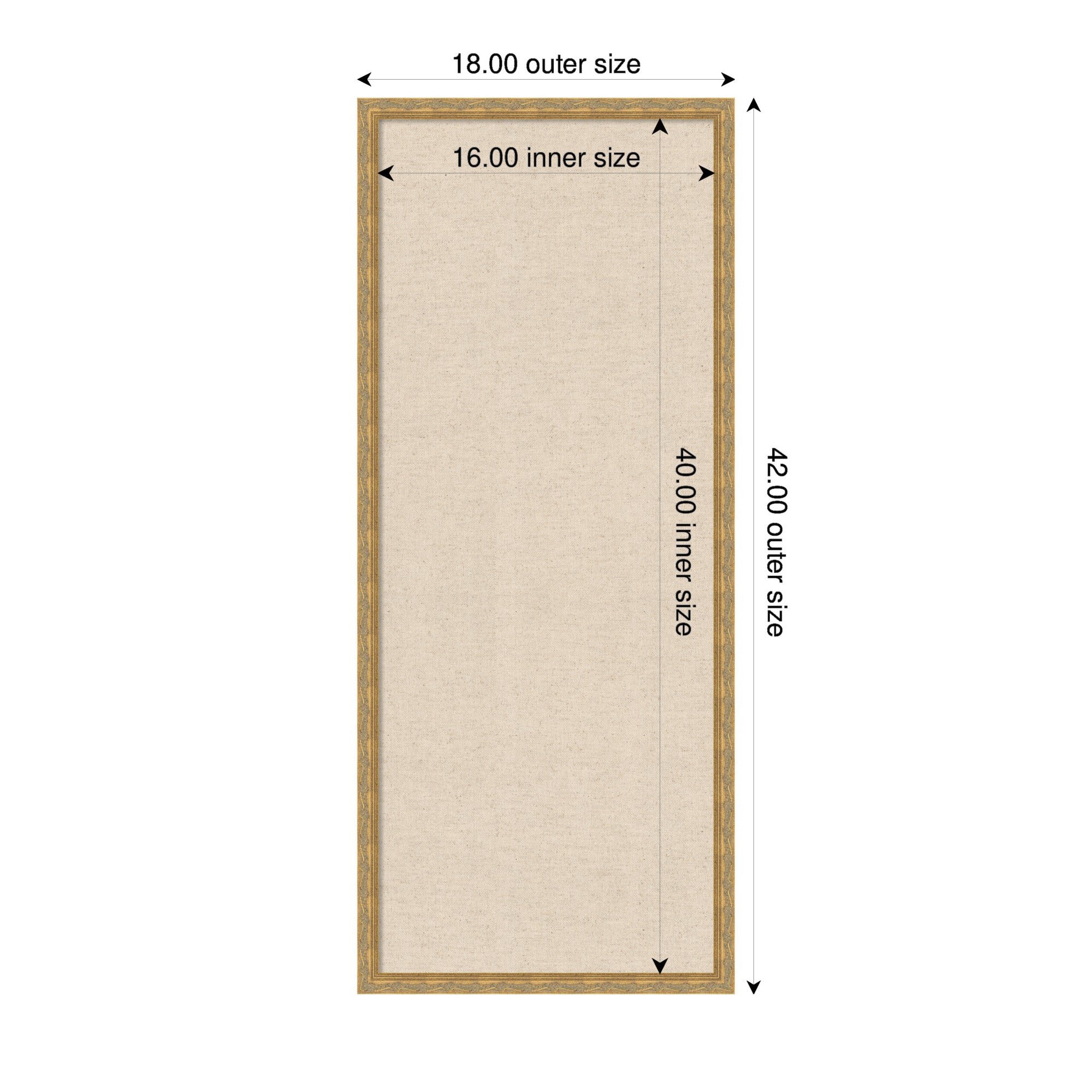 Pinboard 18x42 Mila Dark Gold 2