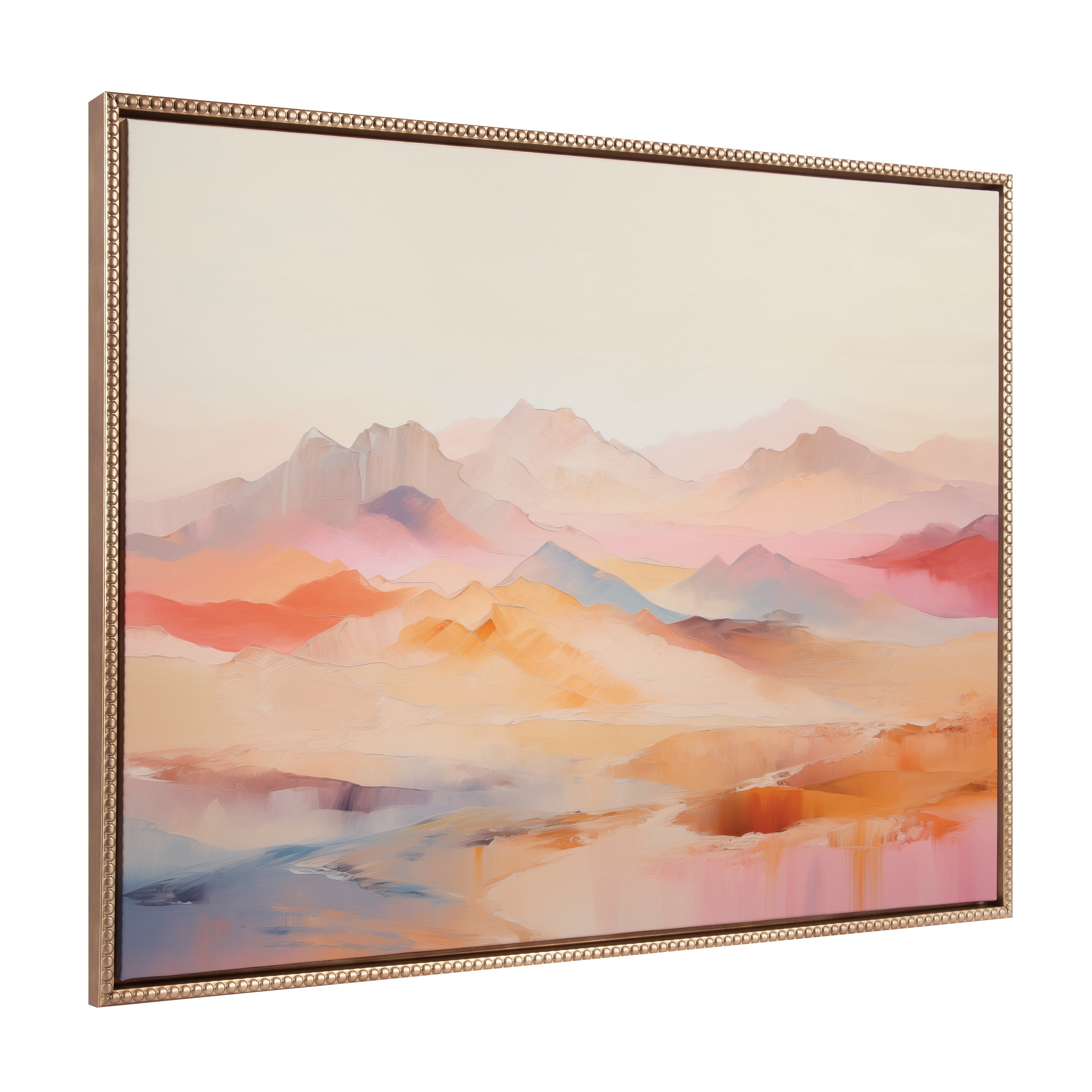 Framed Canvas 31.5x41.5 Sylvie Beaded Dark Gold 1