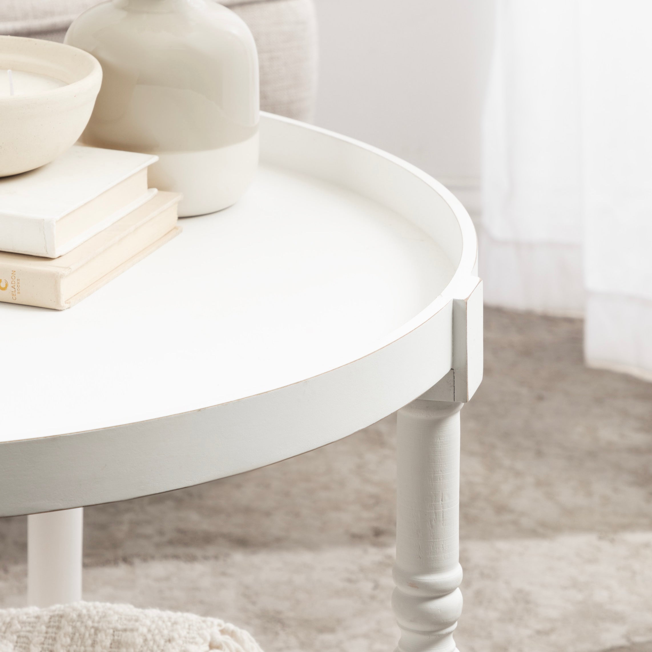Coffee Table 29x29x21 White 7