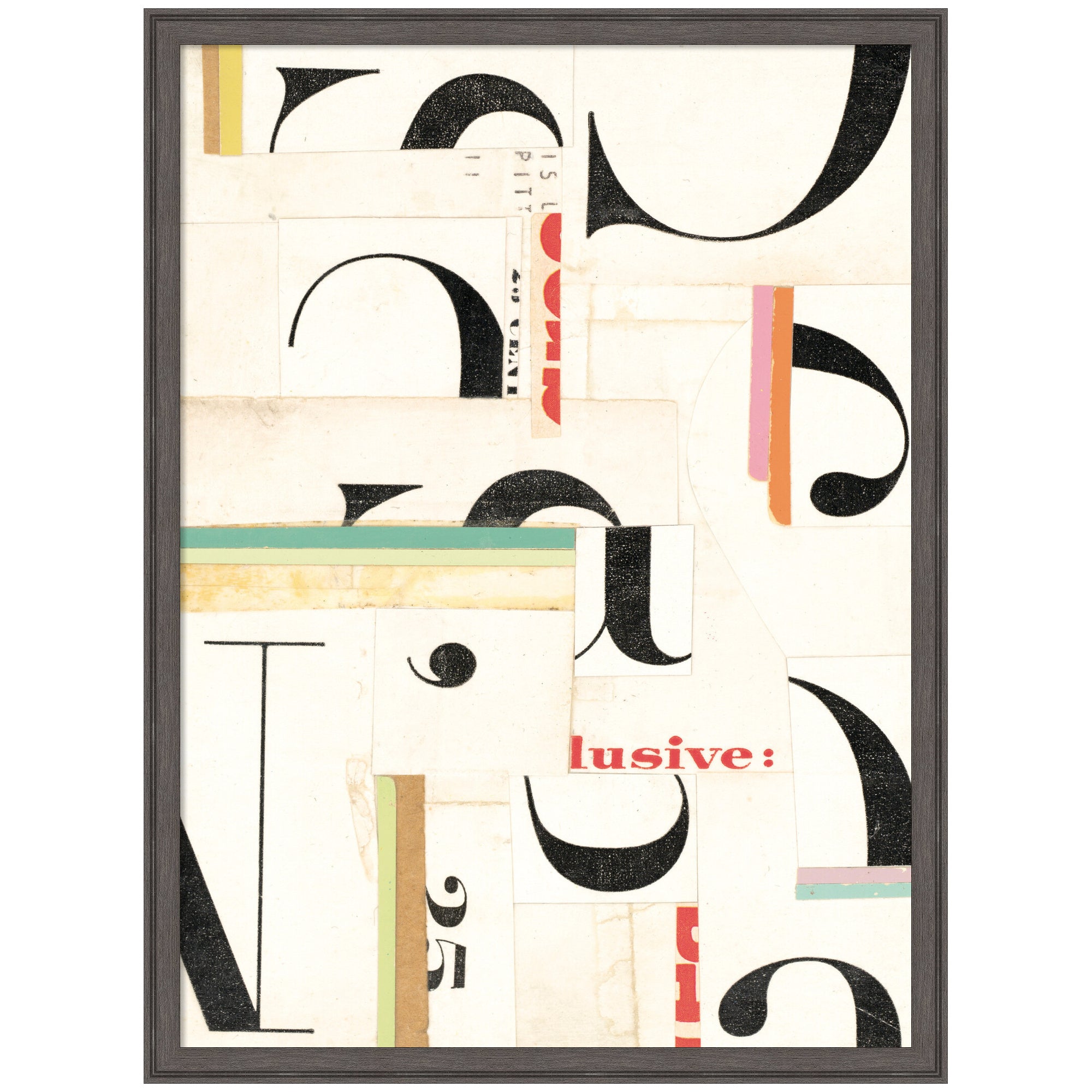 Typography White by Felicia Dadak Framed Mounted Canvas Wall Art Print