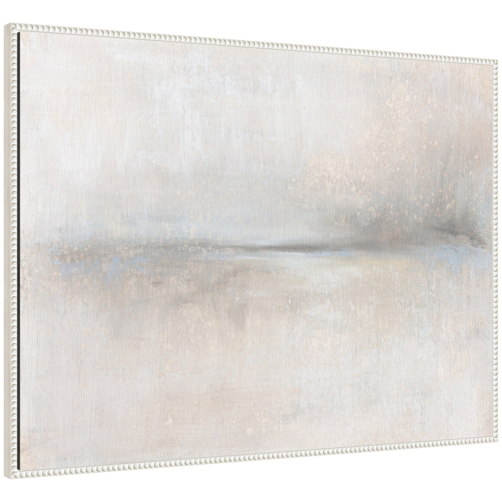 Framed Canvas 42x32 Sylvie Beaded White 1