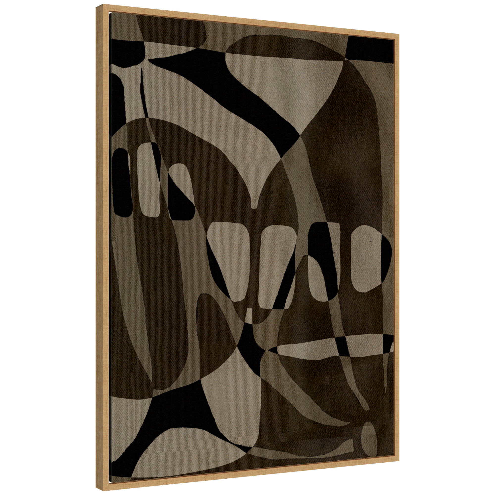 Sylvie Contour 1 Framed Canvas by Shatha Al Dafai