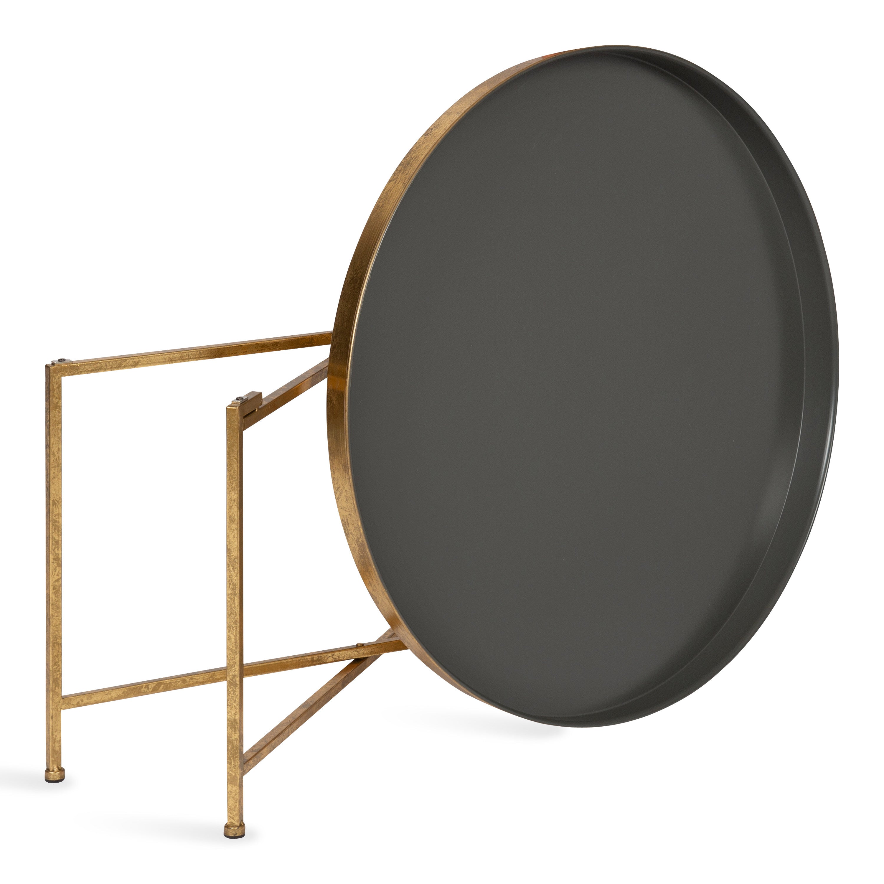Coffee Table Gray Gold 28.25x28.25x19 4
