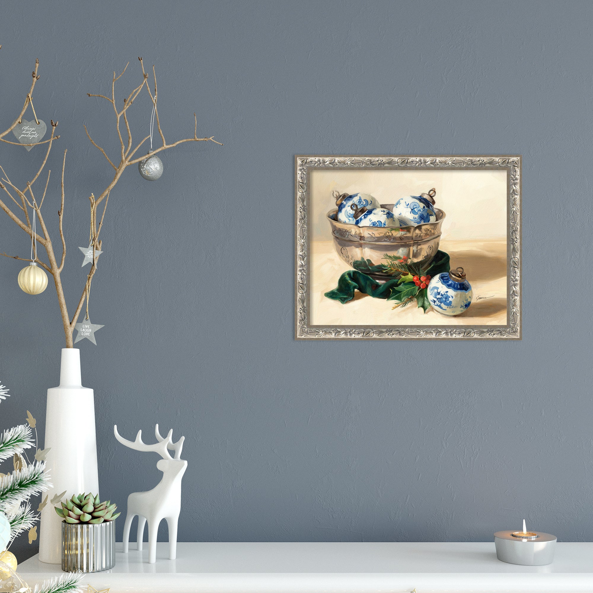 Mounted Canvas Belvedere Silver 11x9 6
