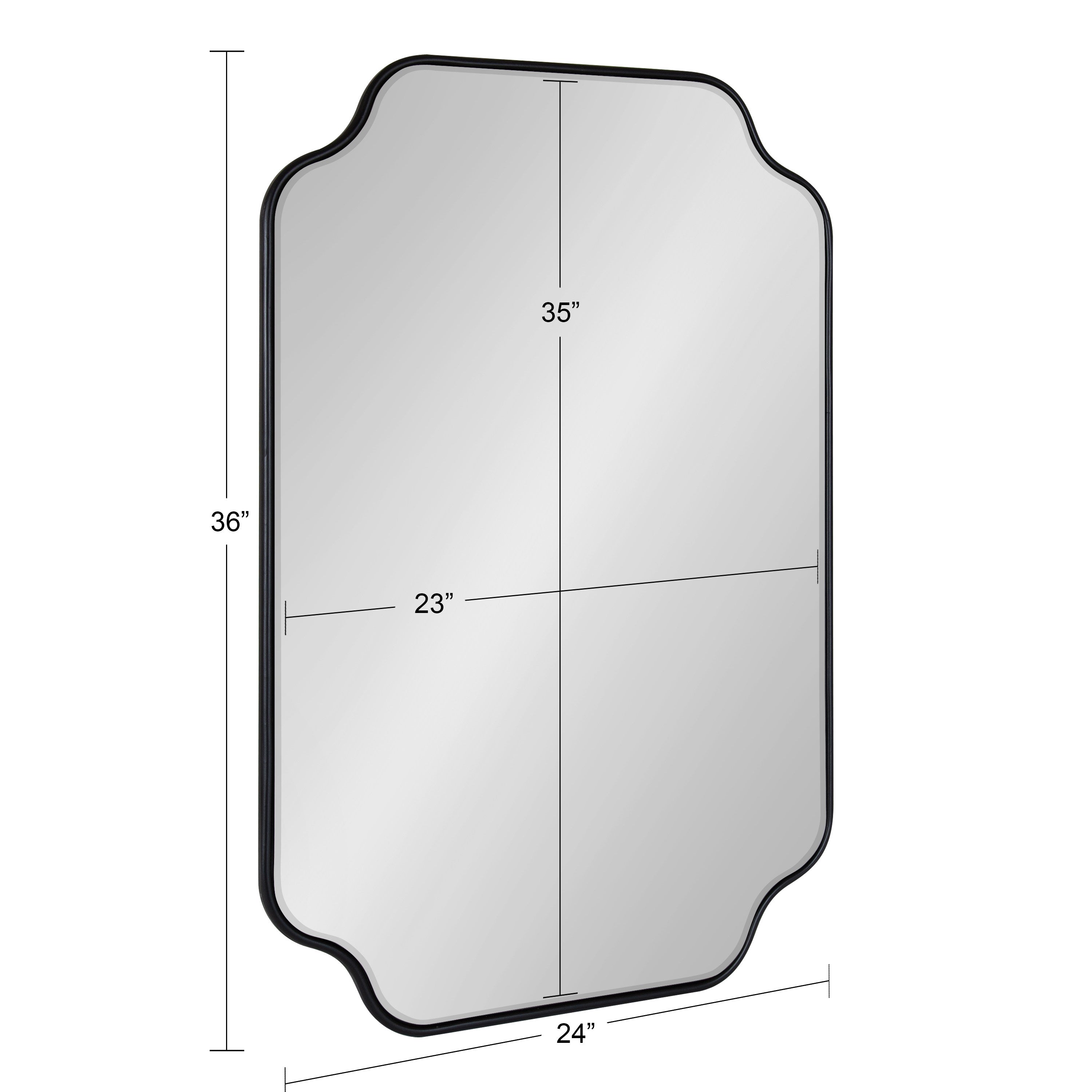 Scallop Mirror 24x36 Black 5