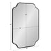 Scallop Mirror 24x36 Black 5