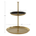 Tiered Tray Black Gold 12x12x15 2