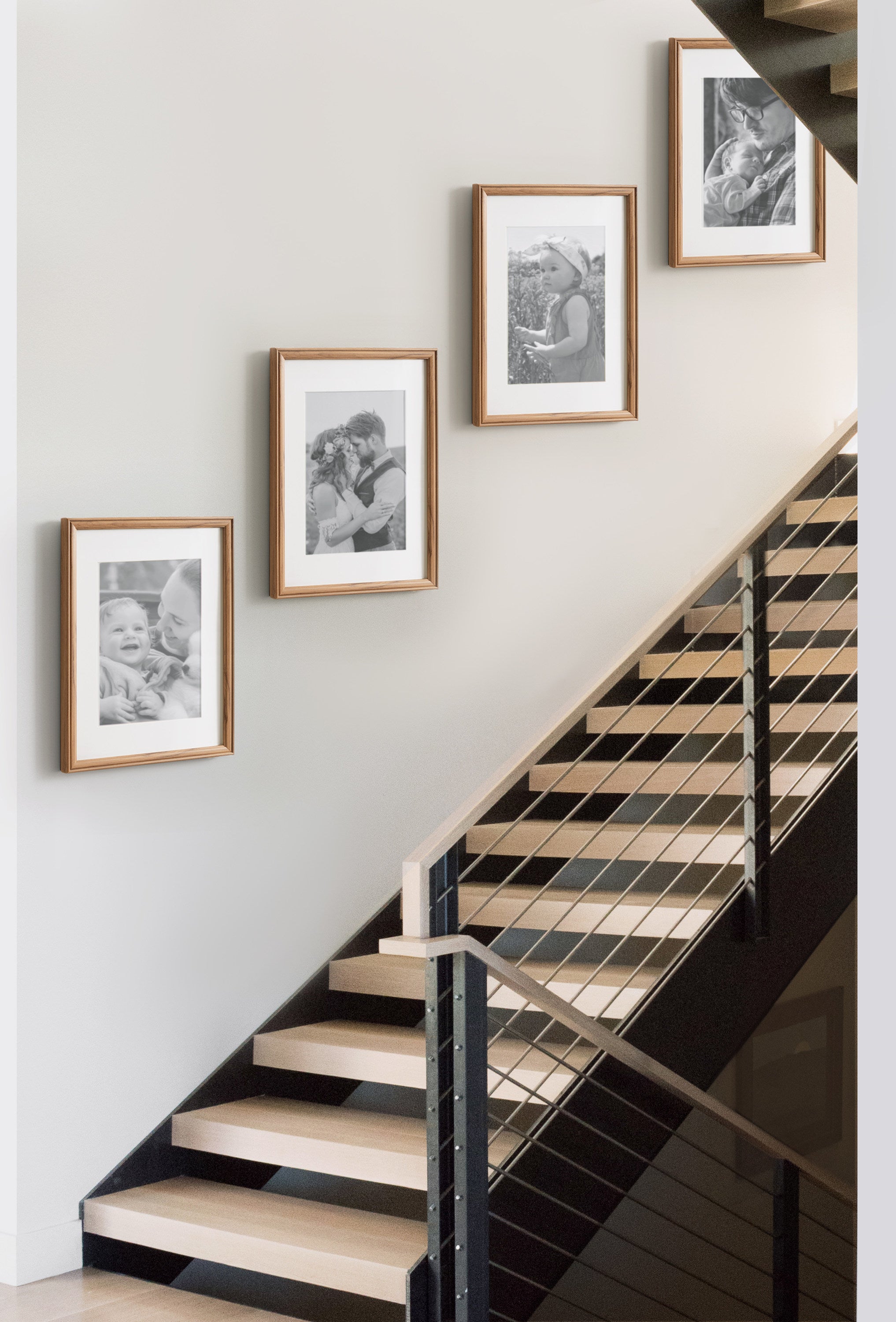 Wall Frame Brown 11x14 matted to 8x10 8