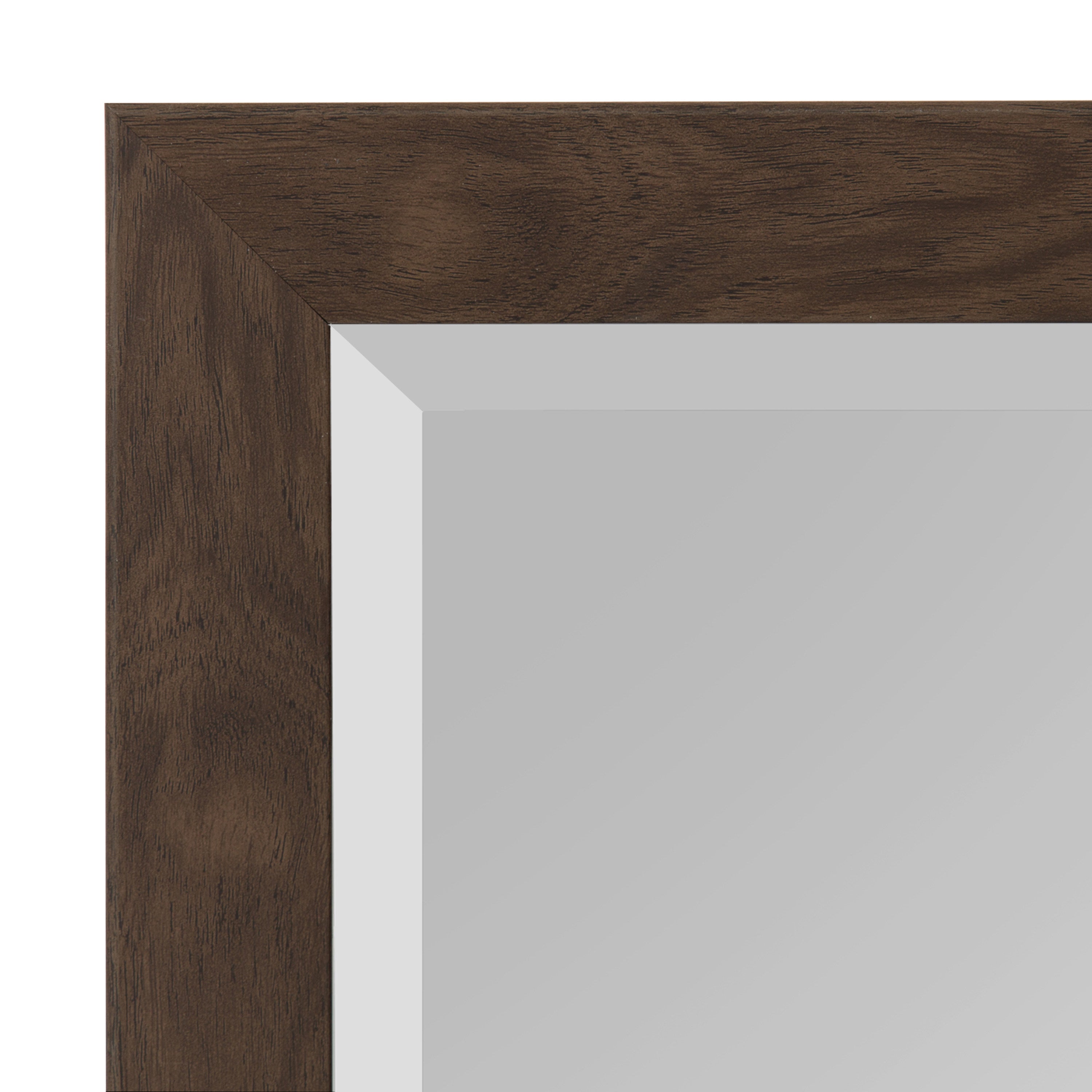 Rectangle Mirror Walnut Brown 27x39 3