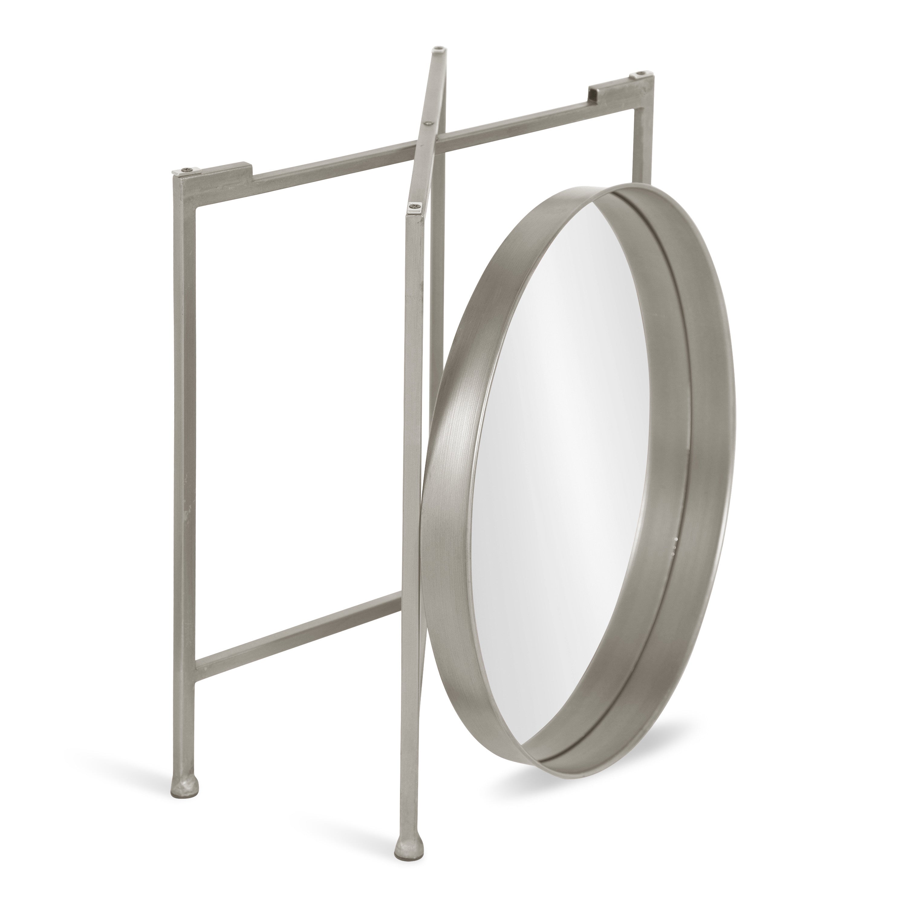 Side Table Silver Mirror 18.25x18.25x22 4