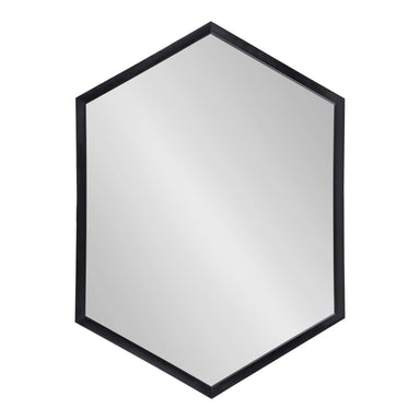 Hexagon Mirror Black 22x31 2