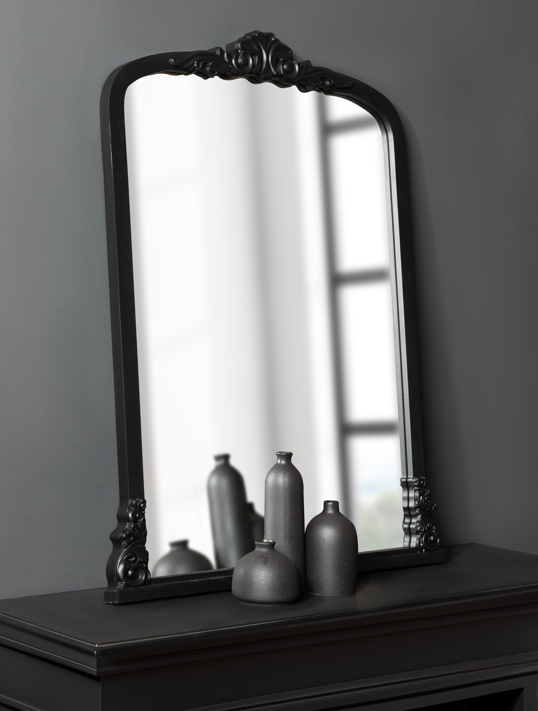 Arch Mirror Black 28x35 8