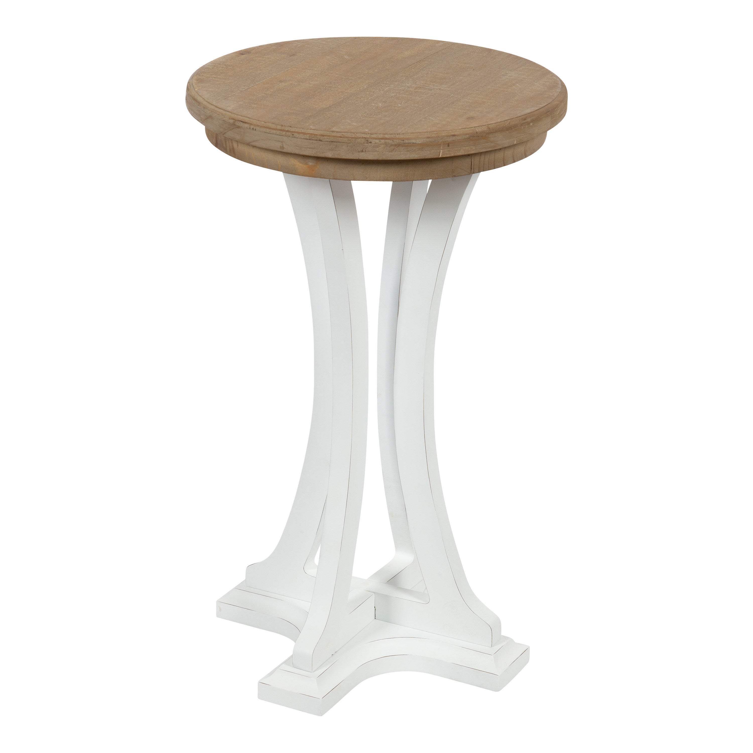 Side Table Rustic Brown 16" Diameter 1