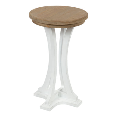 Side Table Rustic Brown 16" Diameter 1