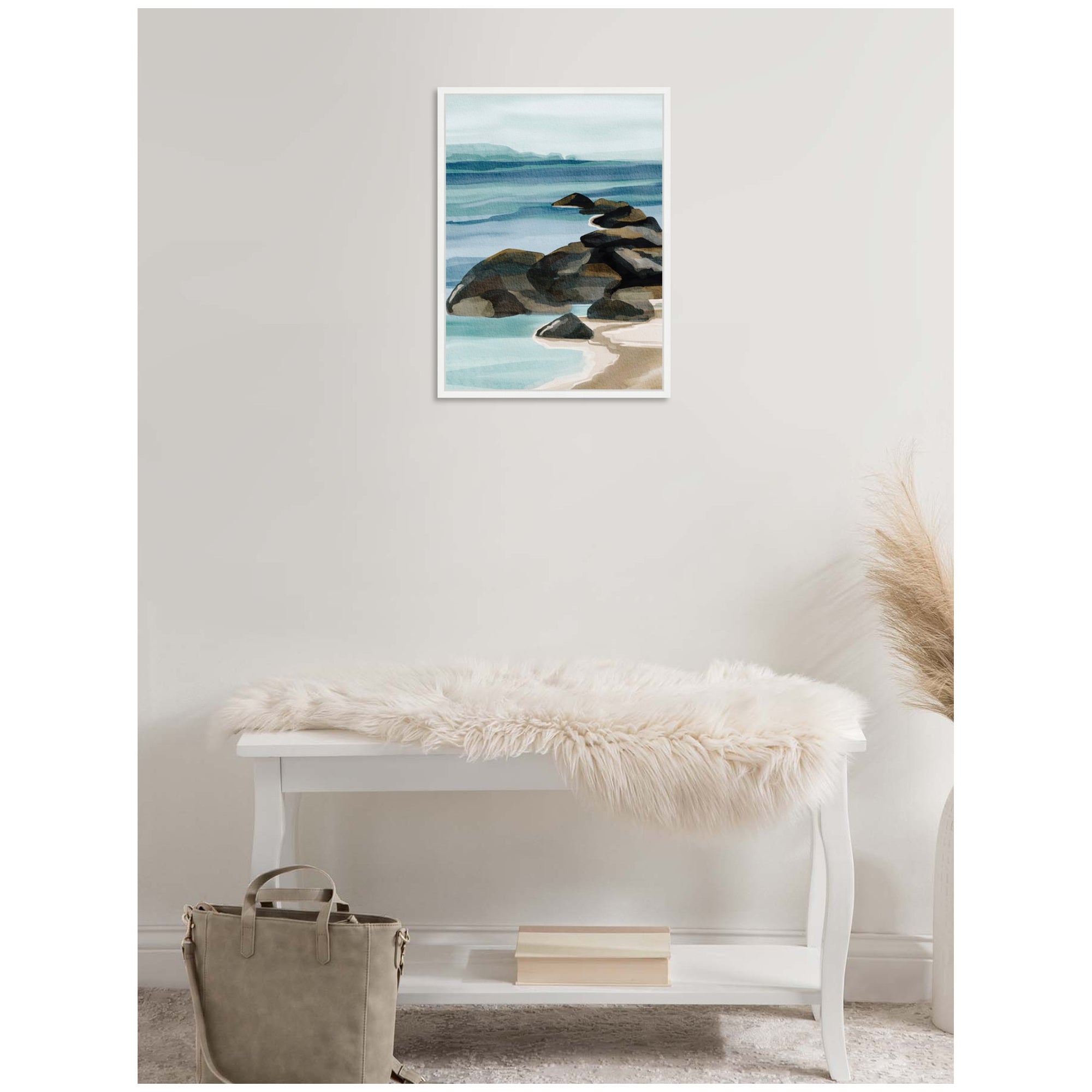 Sylvie Ocean Breeze ll Framed Canvas by Nikita Jariwala