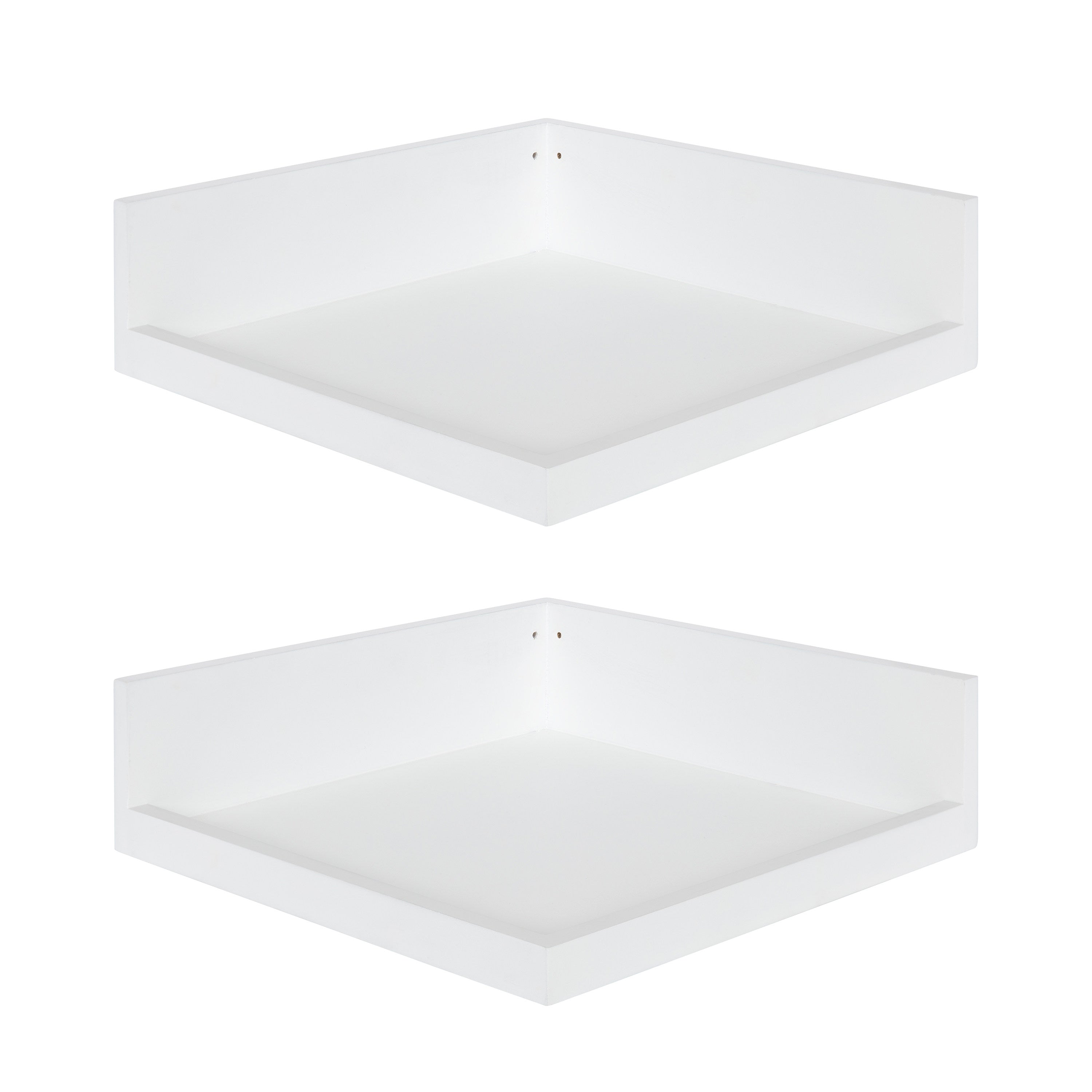 Levie Floating Corner Wood Wall Shelf Set