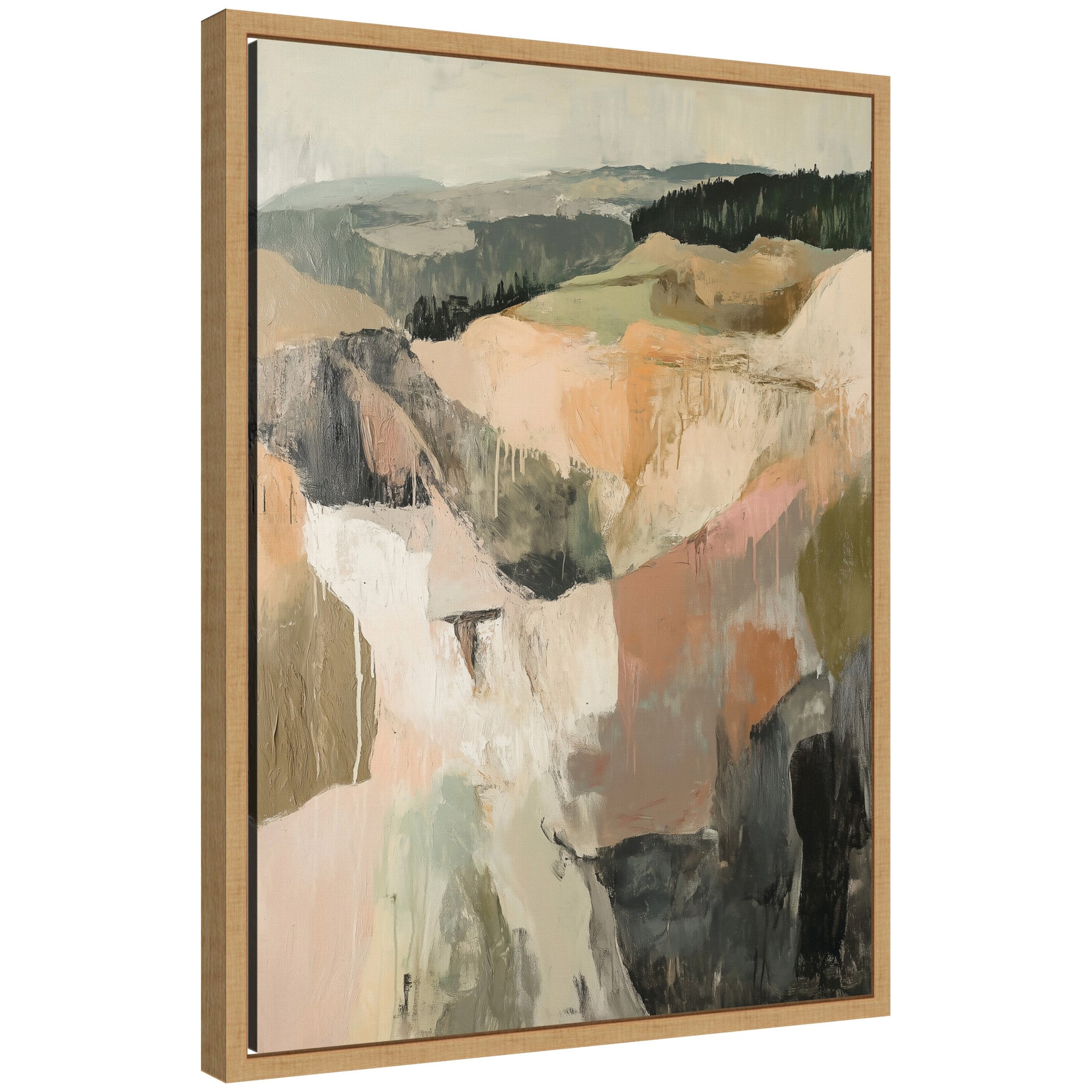 Sylvie Tonal Mountains I Framed Canvas by Amy Lighthall