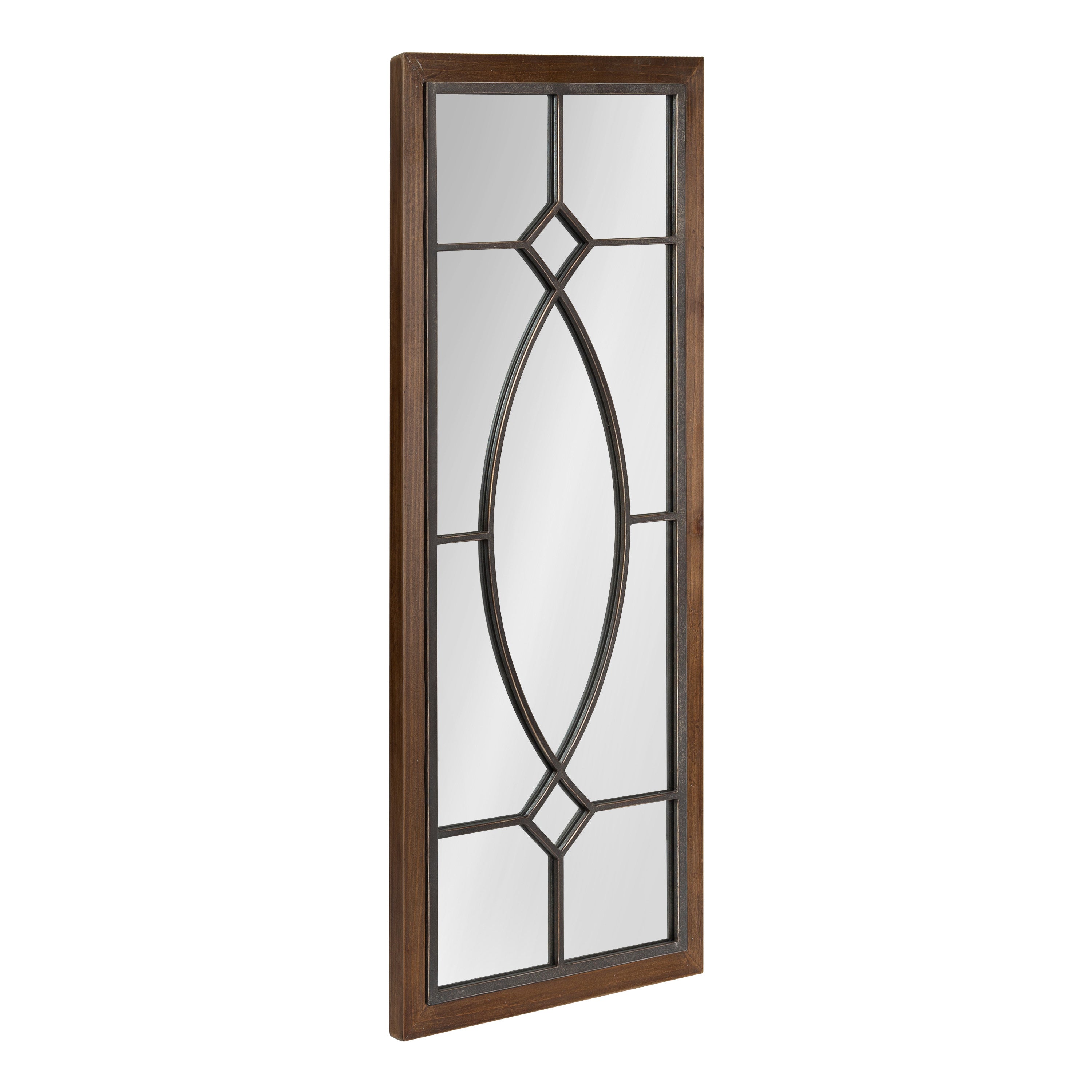 Decorative Mirror Walnut Brown 16x42 1