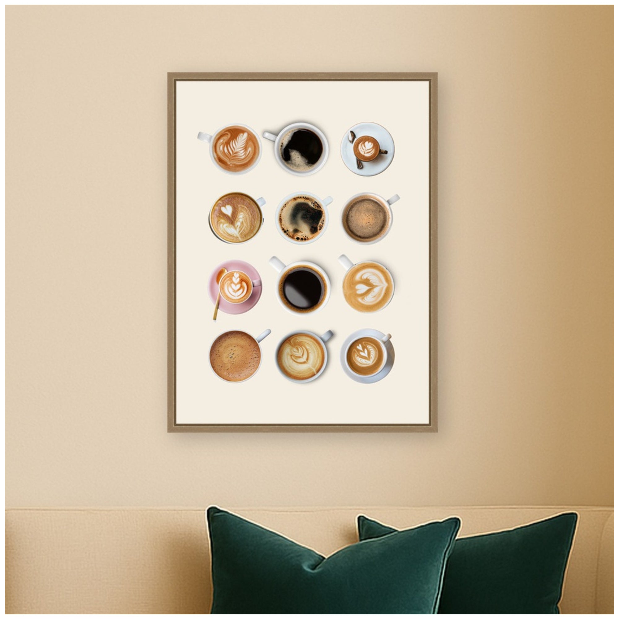 Framed Canvas Sylvie Dark Gold 18x24 6