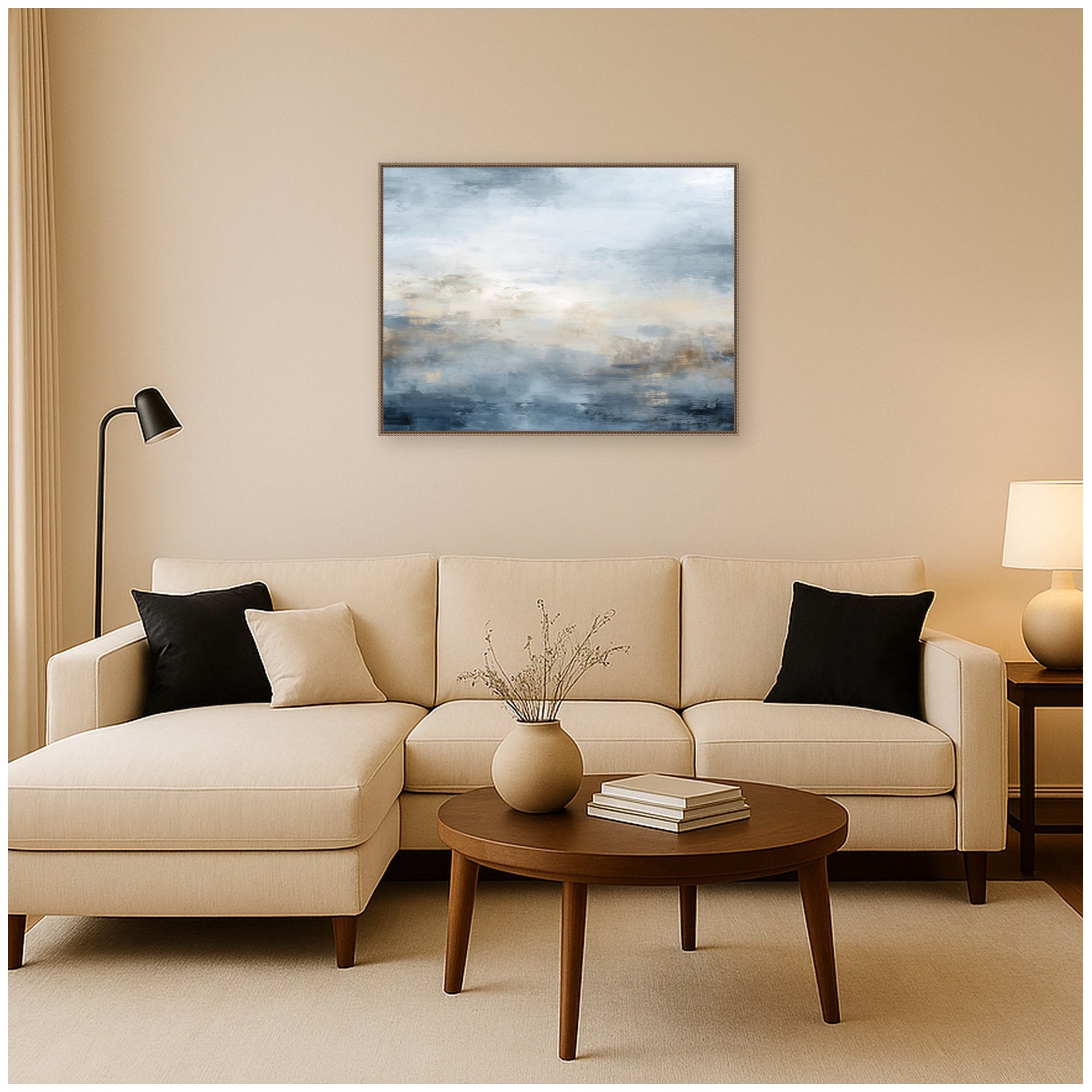 Framed Canvas 42x32 Sylvie Beaded Dark Gold 7