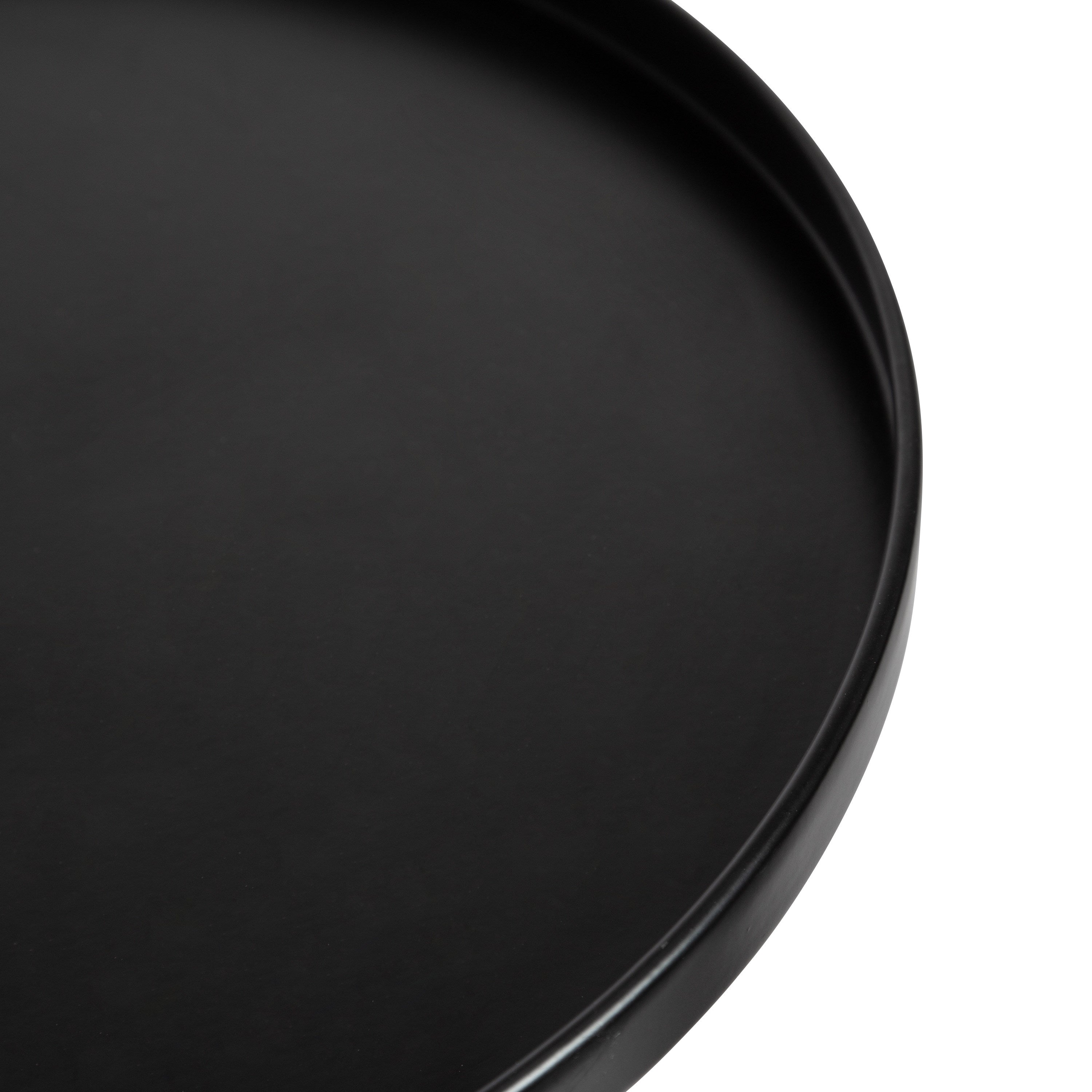 Side Table Black Dark Brown 14x14x24 3