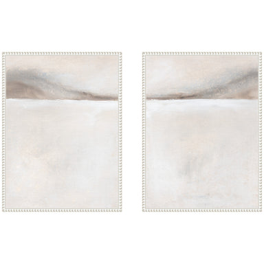 Art Set 2 Piece Set 18x24 Sylvie Beaded White 1