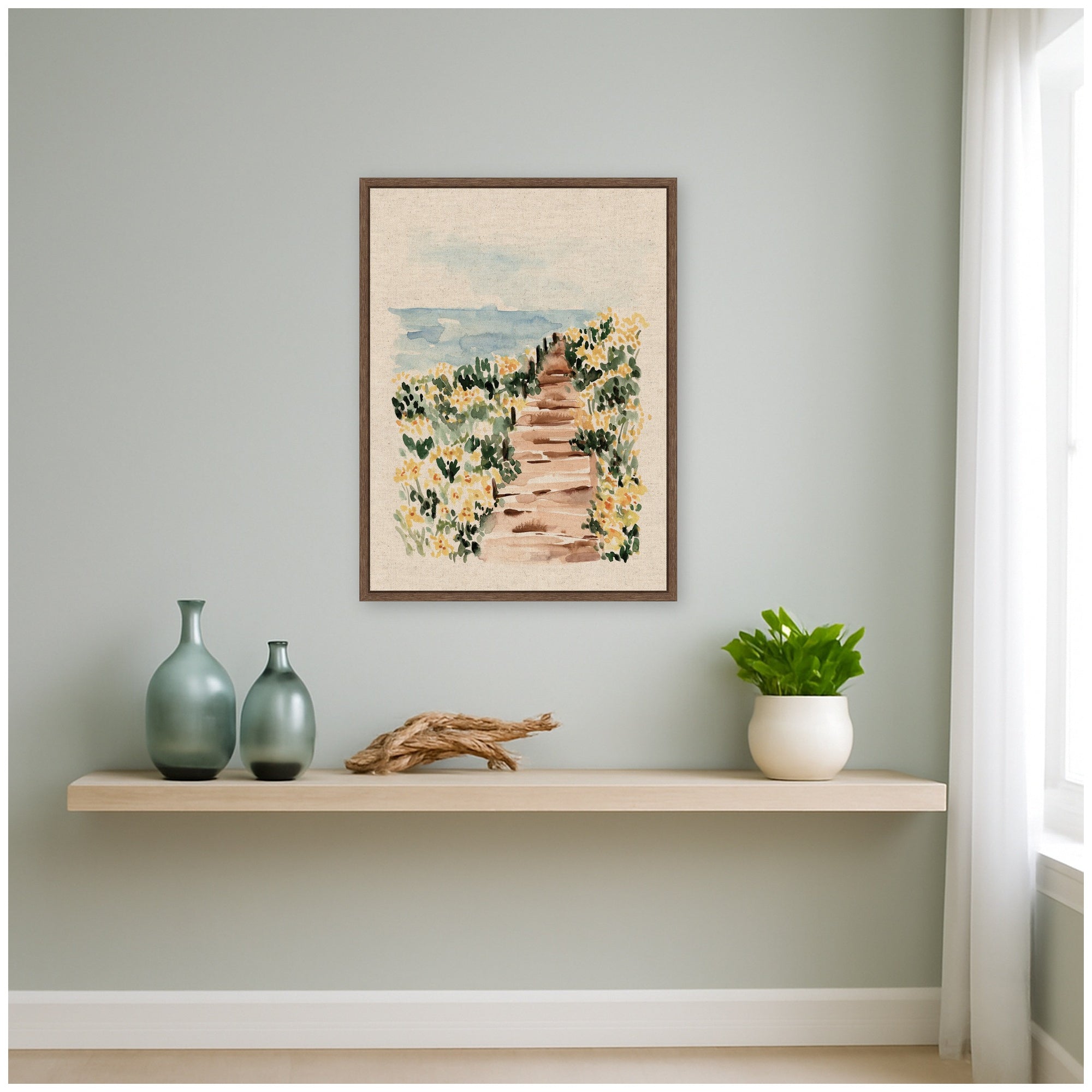 Framed Canvas Sylvie Walnut 18x24 5