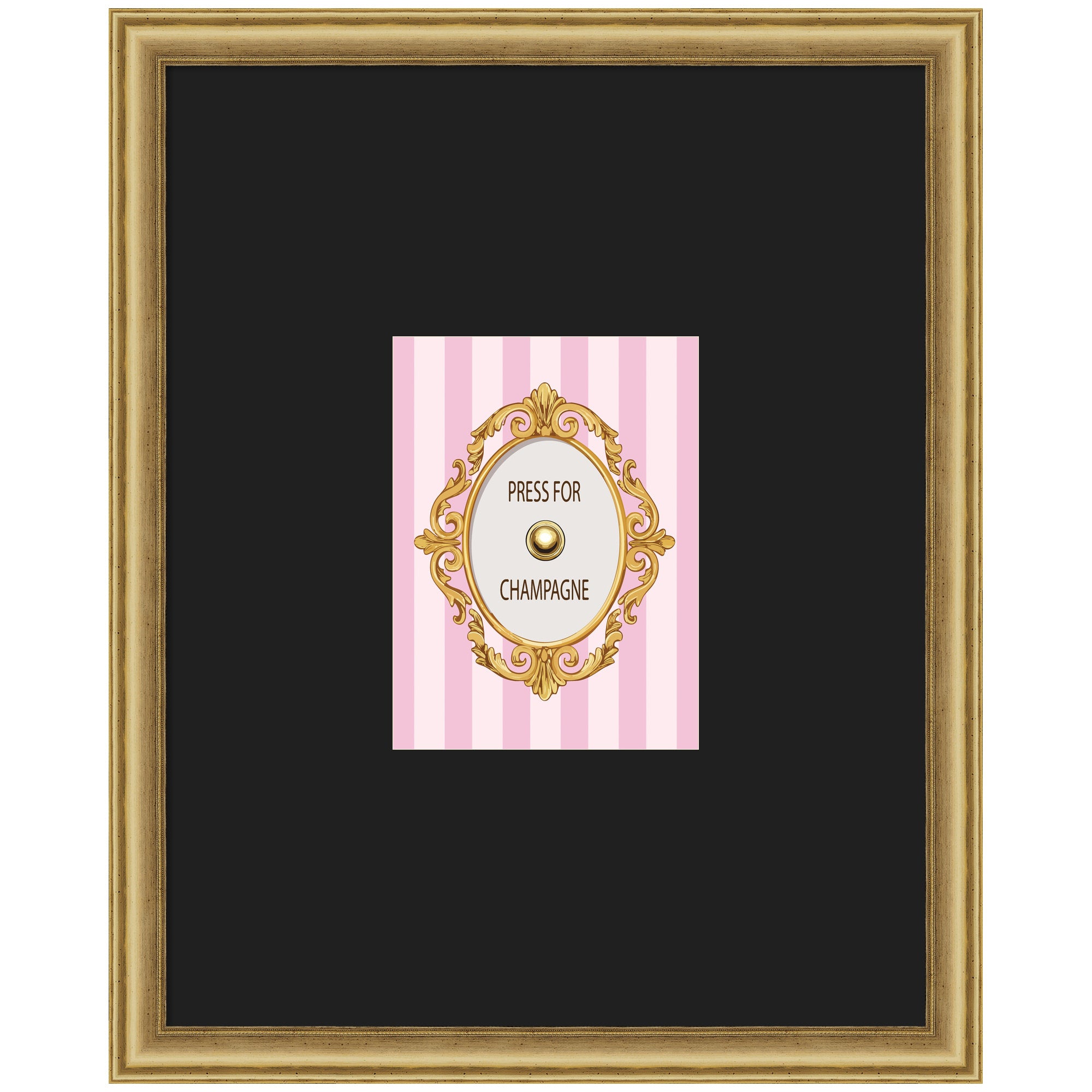 Framed Art 18x22 Salon Scoop Gold 1