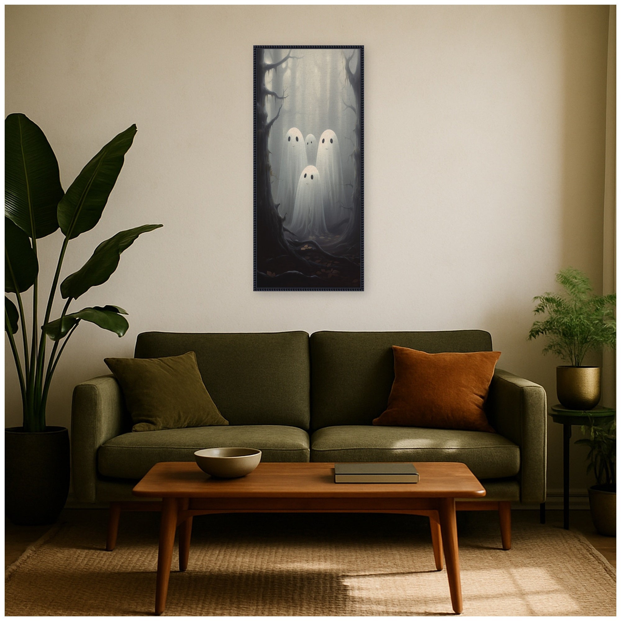 Framed Canvas 18x40 Sylvie Beaded Black 6