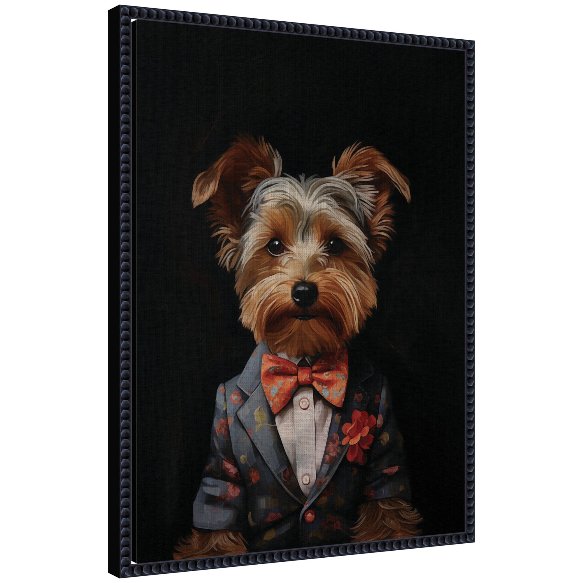 Framed Canvas 18x24 Sylvie Beaded Black 1