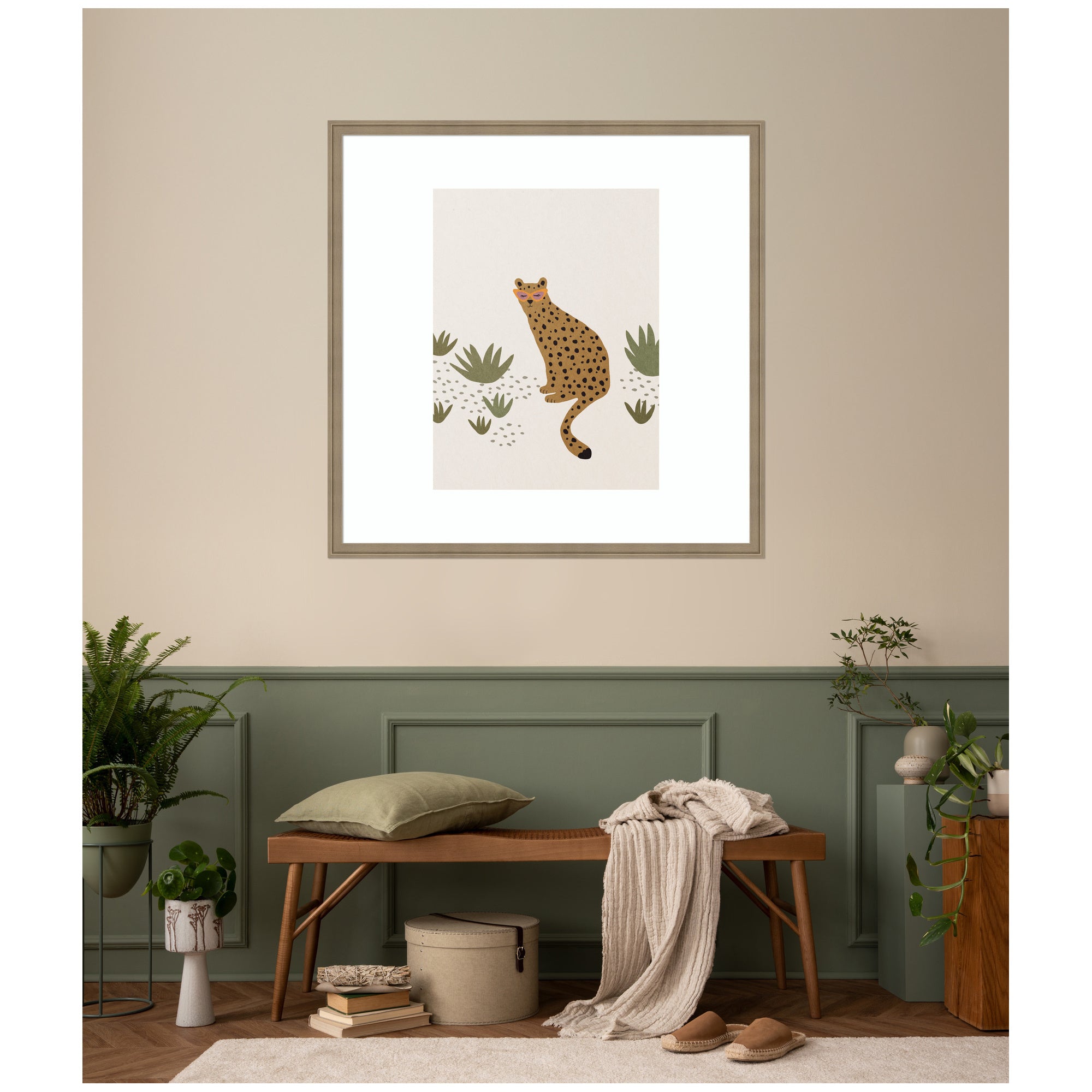 Leopard by July Art Prints Framed Wall Art Print